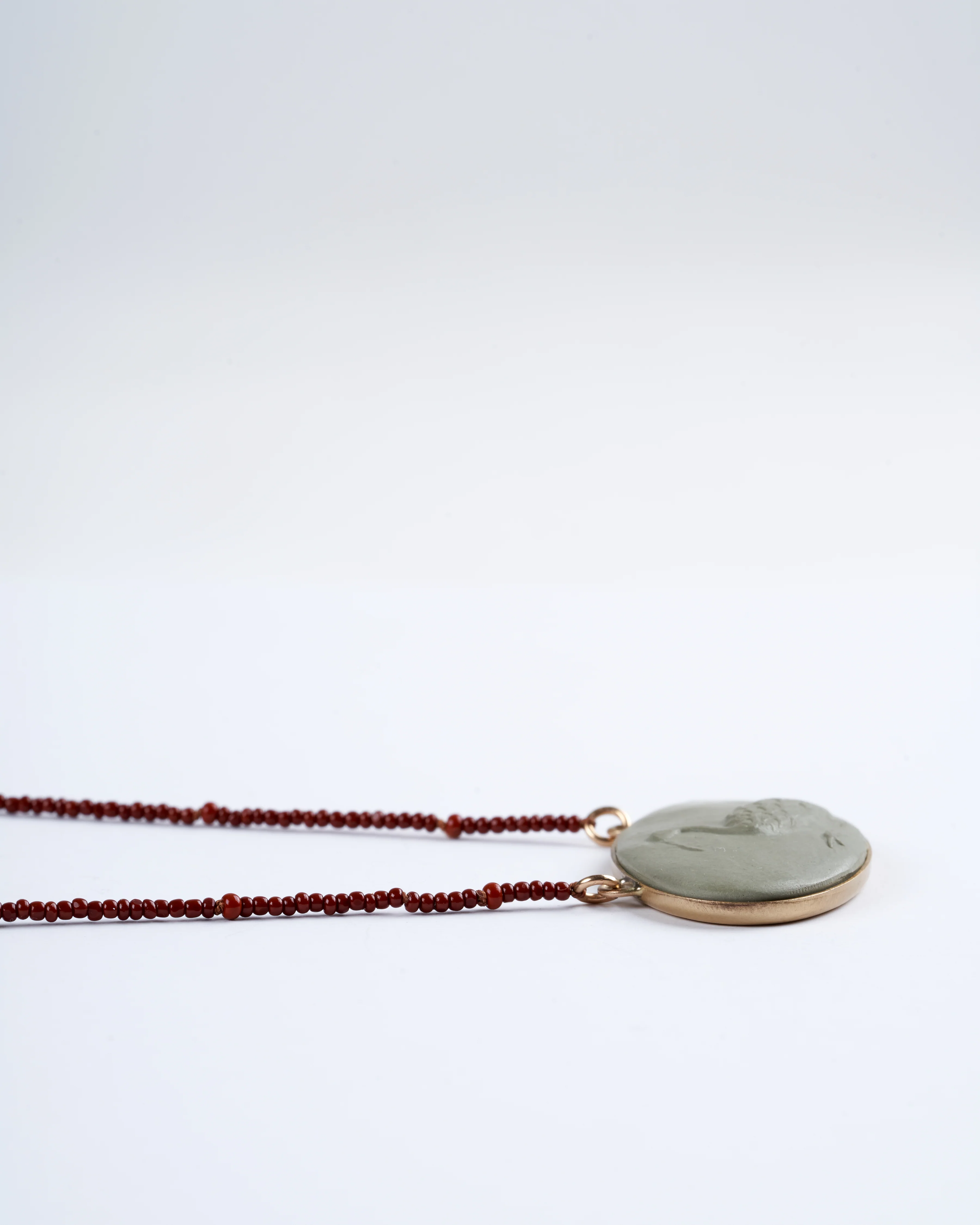 crane cameo pendant - lt green - Image 4