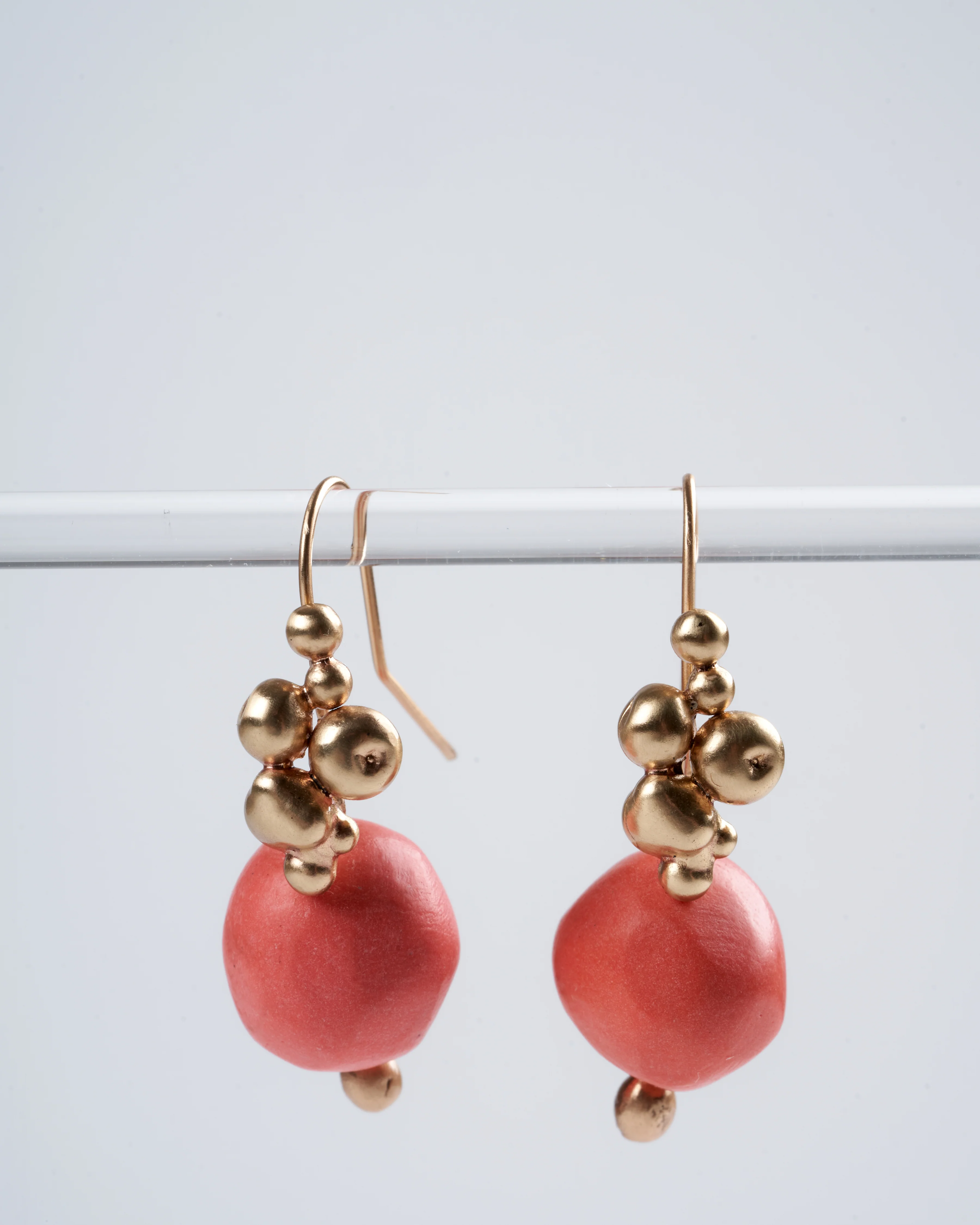 ore persimmon bronze clay earring - persimmon - Image 2