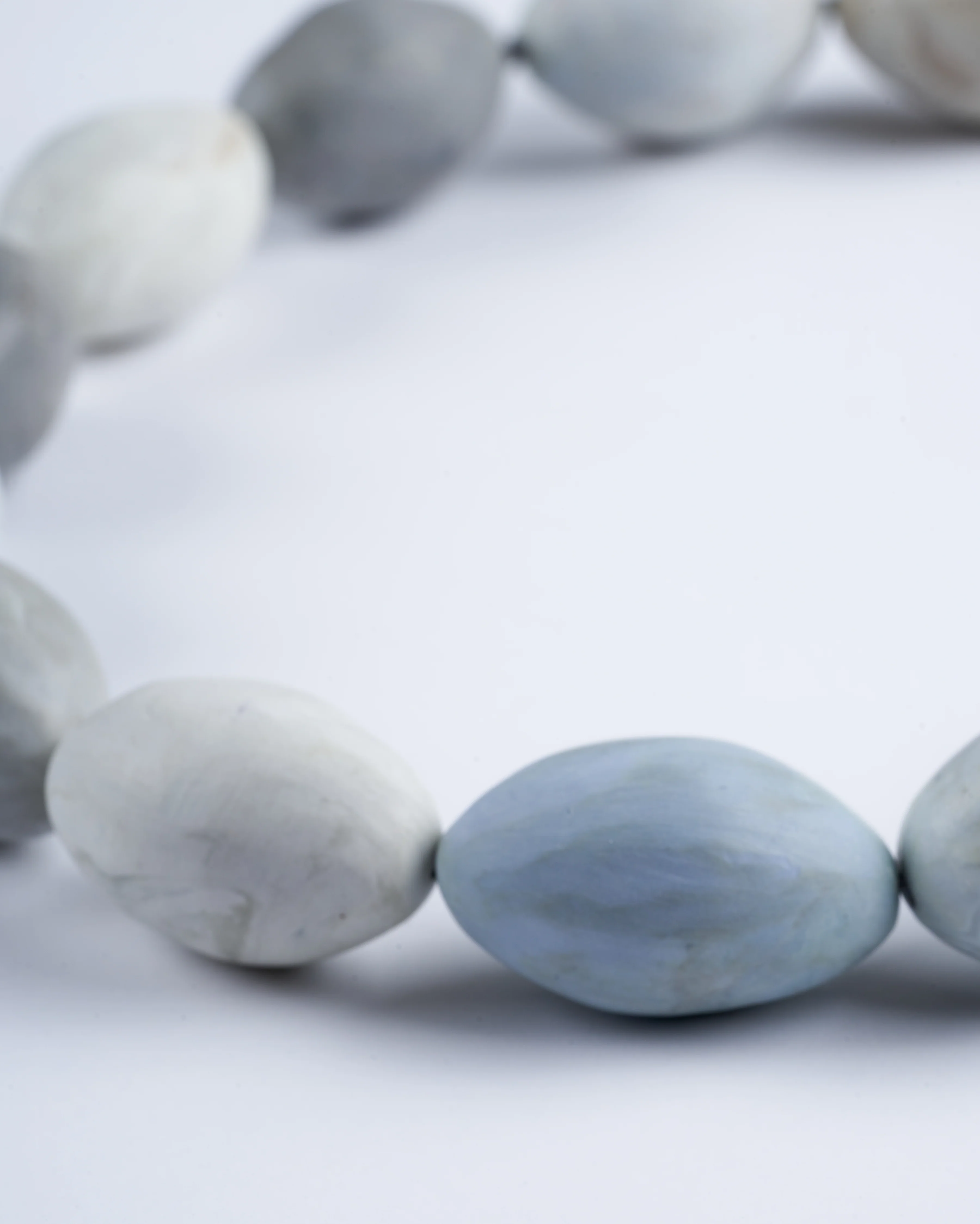 pompeii clay egg necklace - light blue - Image 2