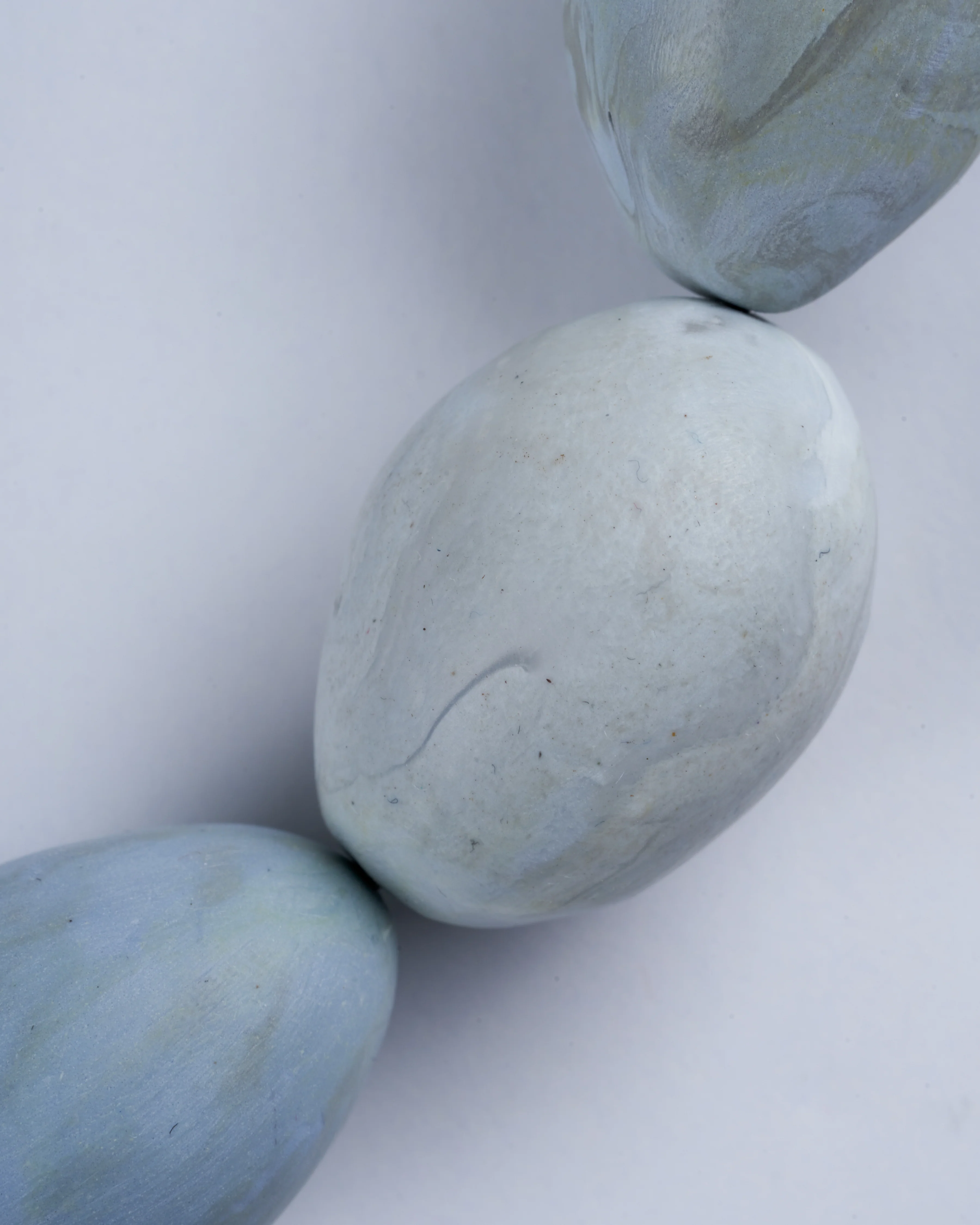 pompeii clay egg necklace - light blue - Image 3