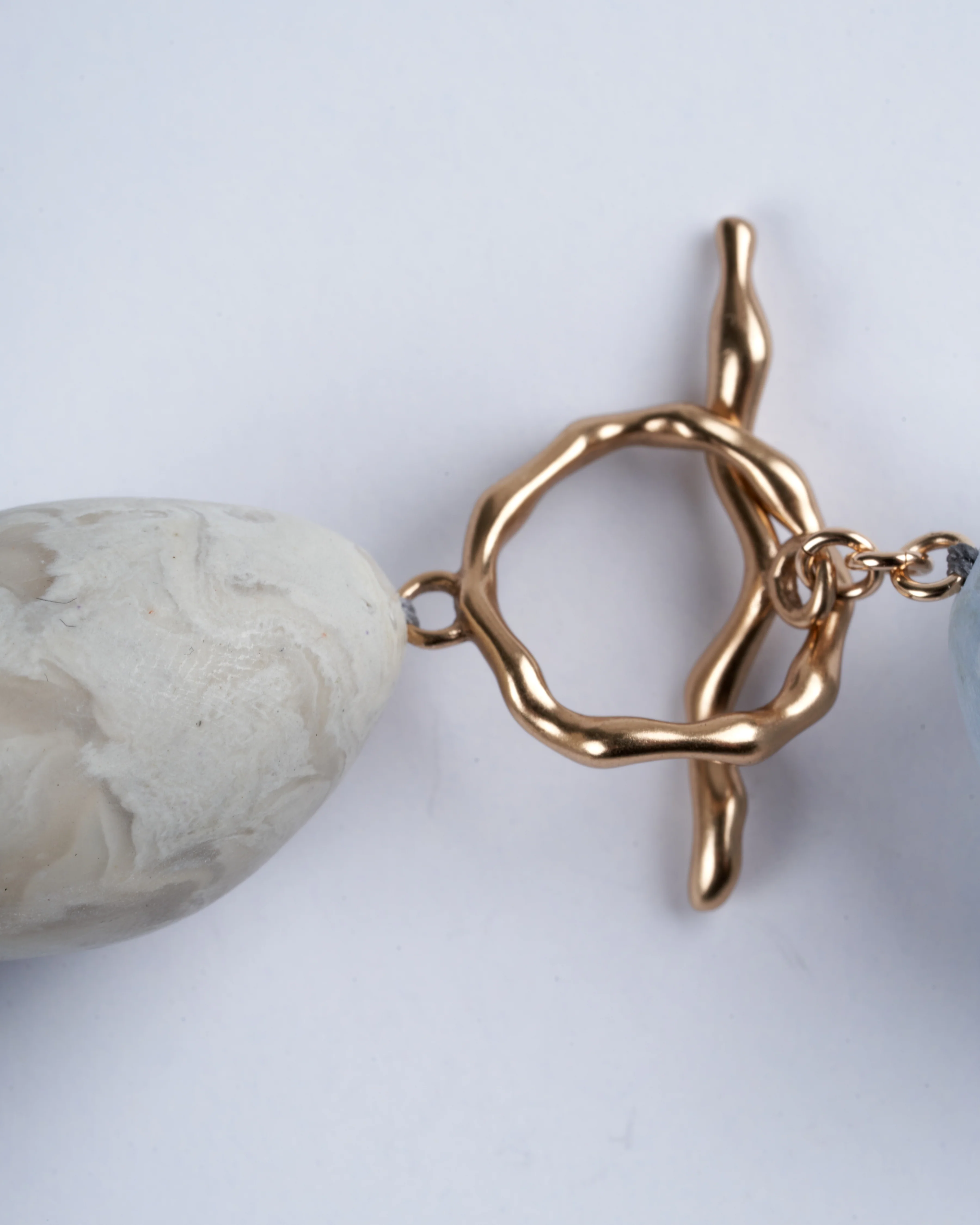 pompeii clay egg necklace - light blue - Image 4