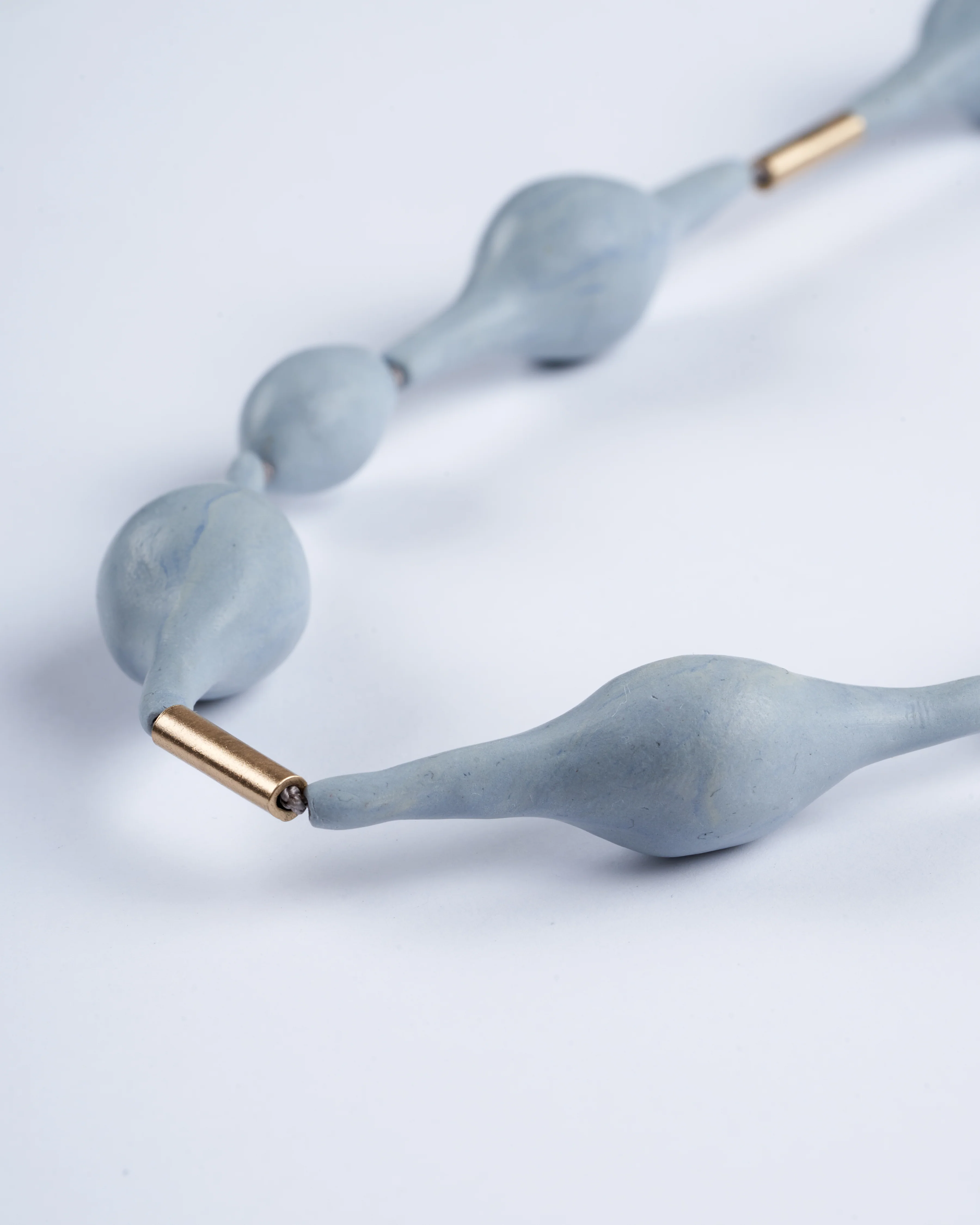 sea bean clay necklace - light blue - Image 2