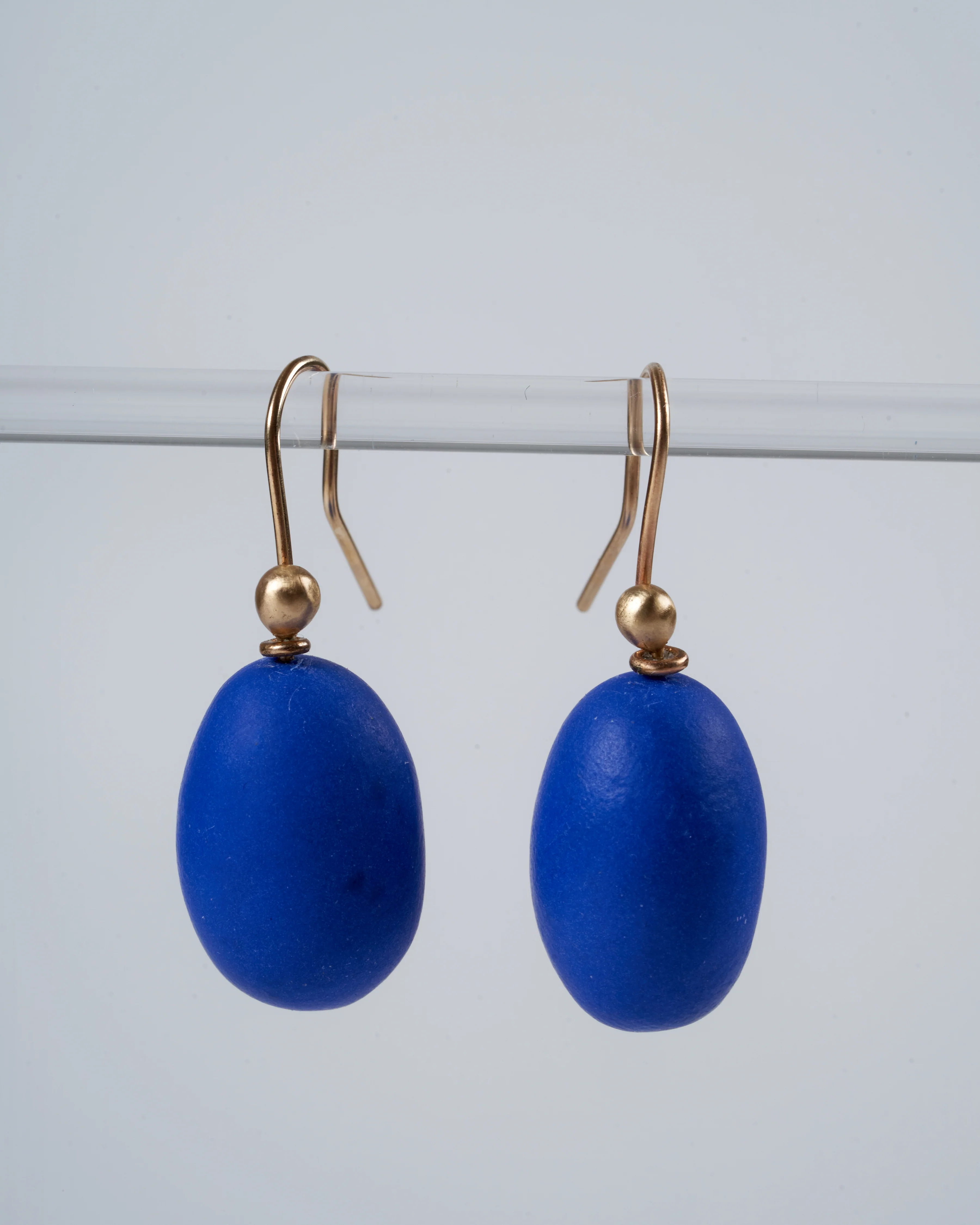 yves blue egg earring - blue and gold - Image 2