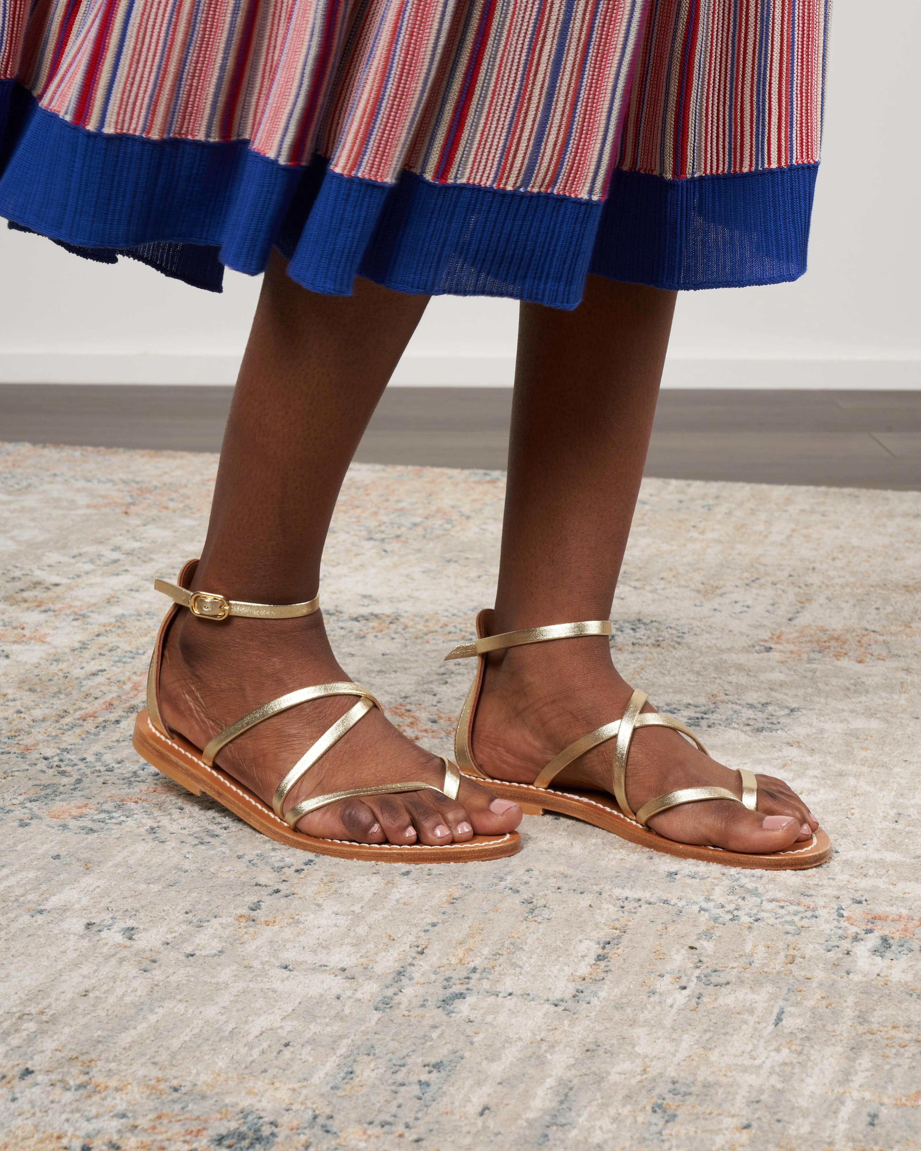 epicure strappy sandal - lame platine - Image 2