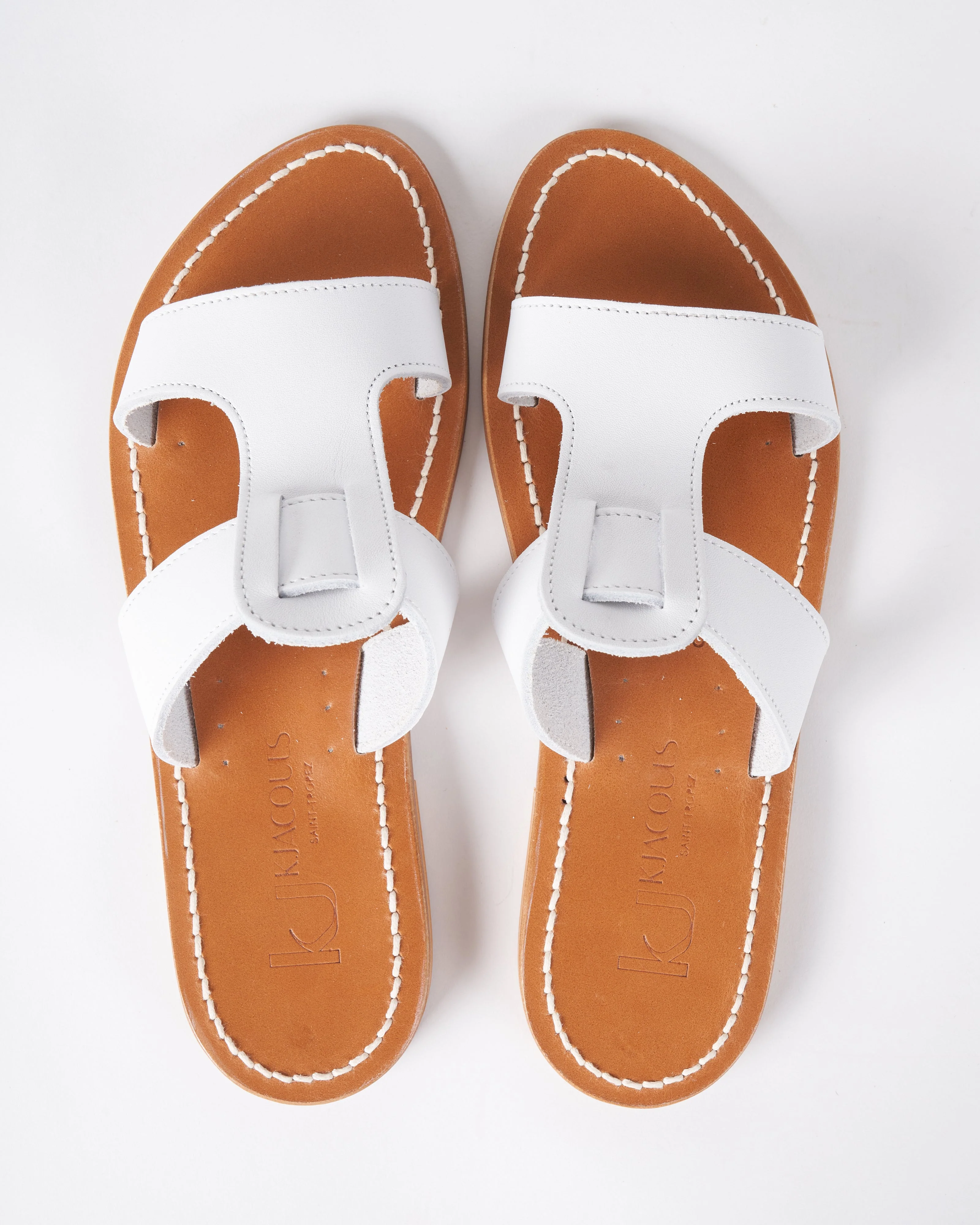 rhea wide t strap sandal - white - Image 3