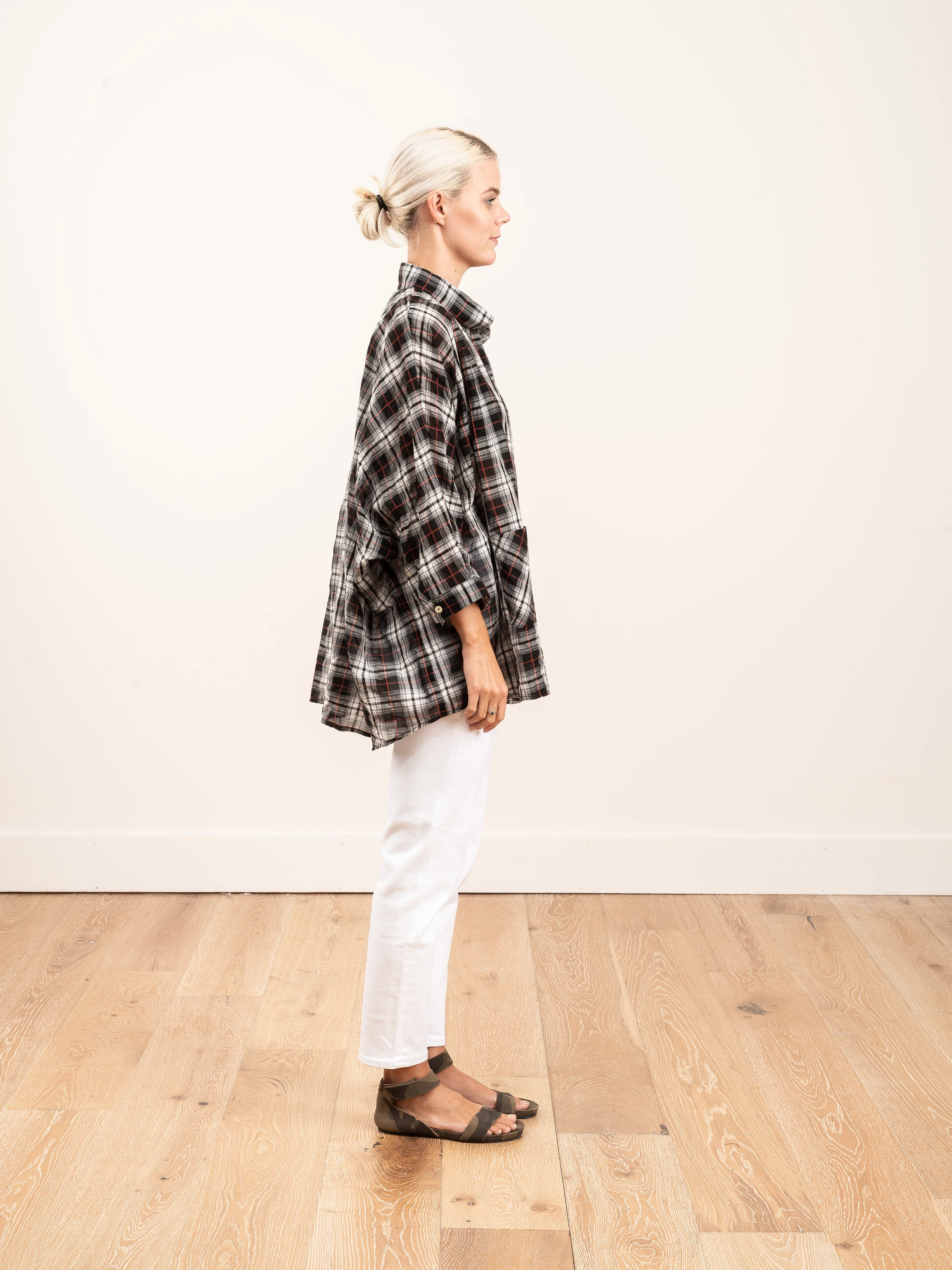 camp shirt - black/white plaid - Image 2