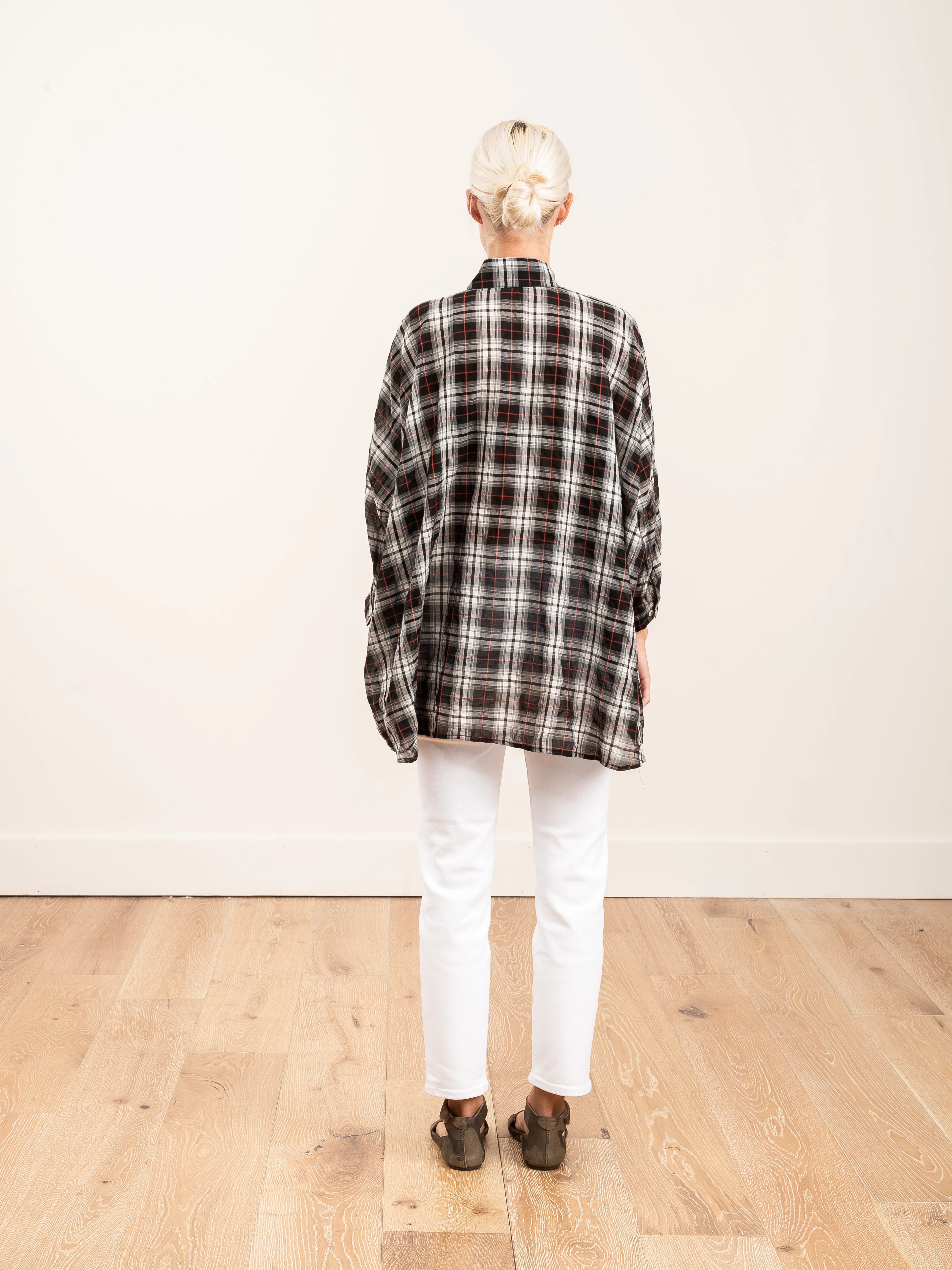 camp shirt - black/white plaid - Image 3