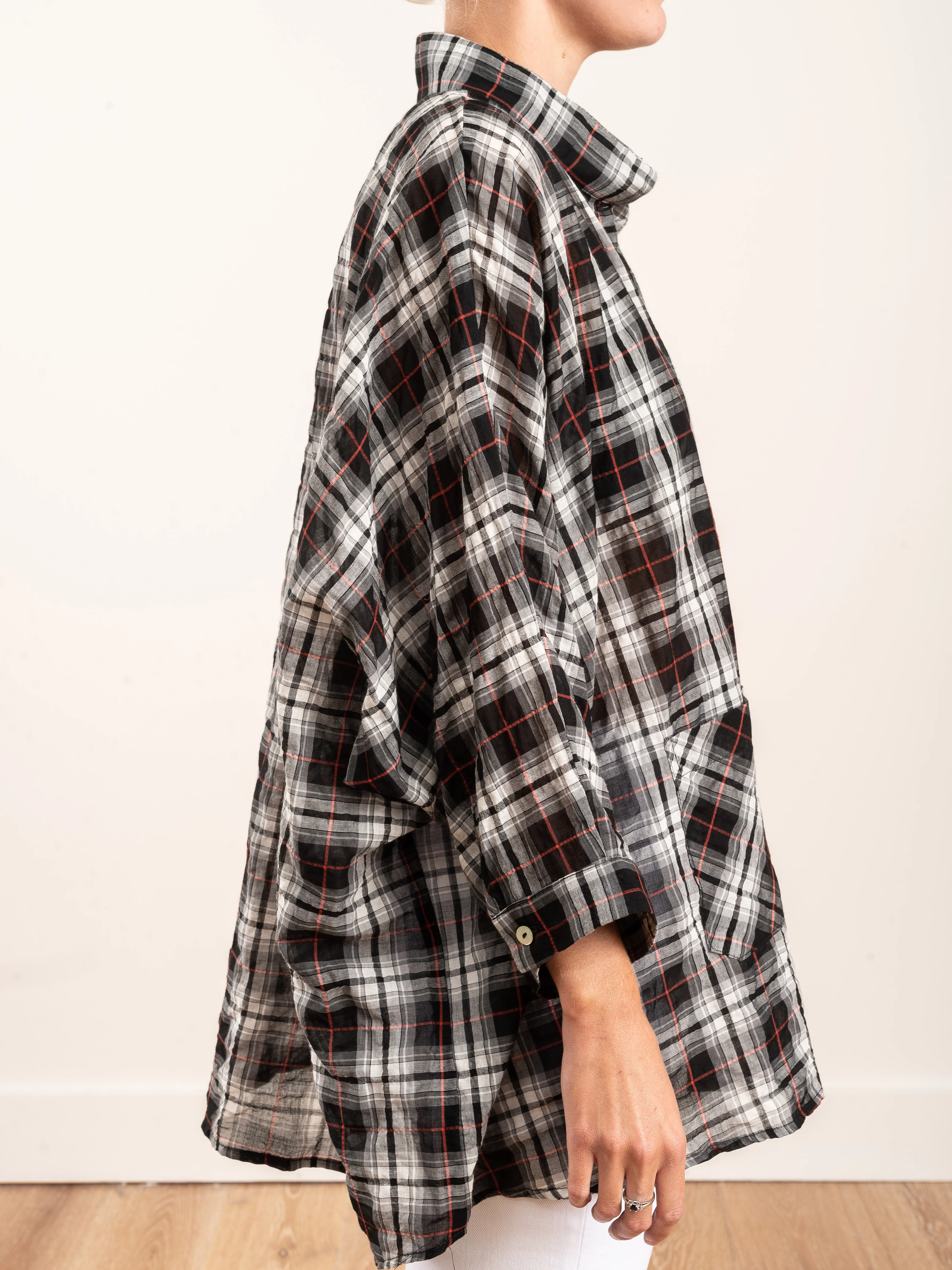 camp shirt - black/white plaid - Image 5