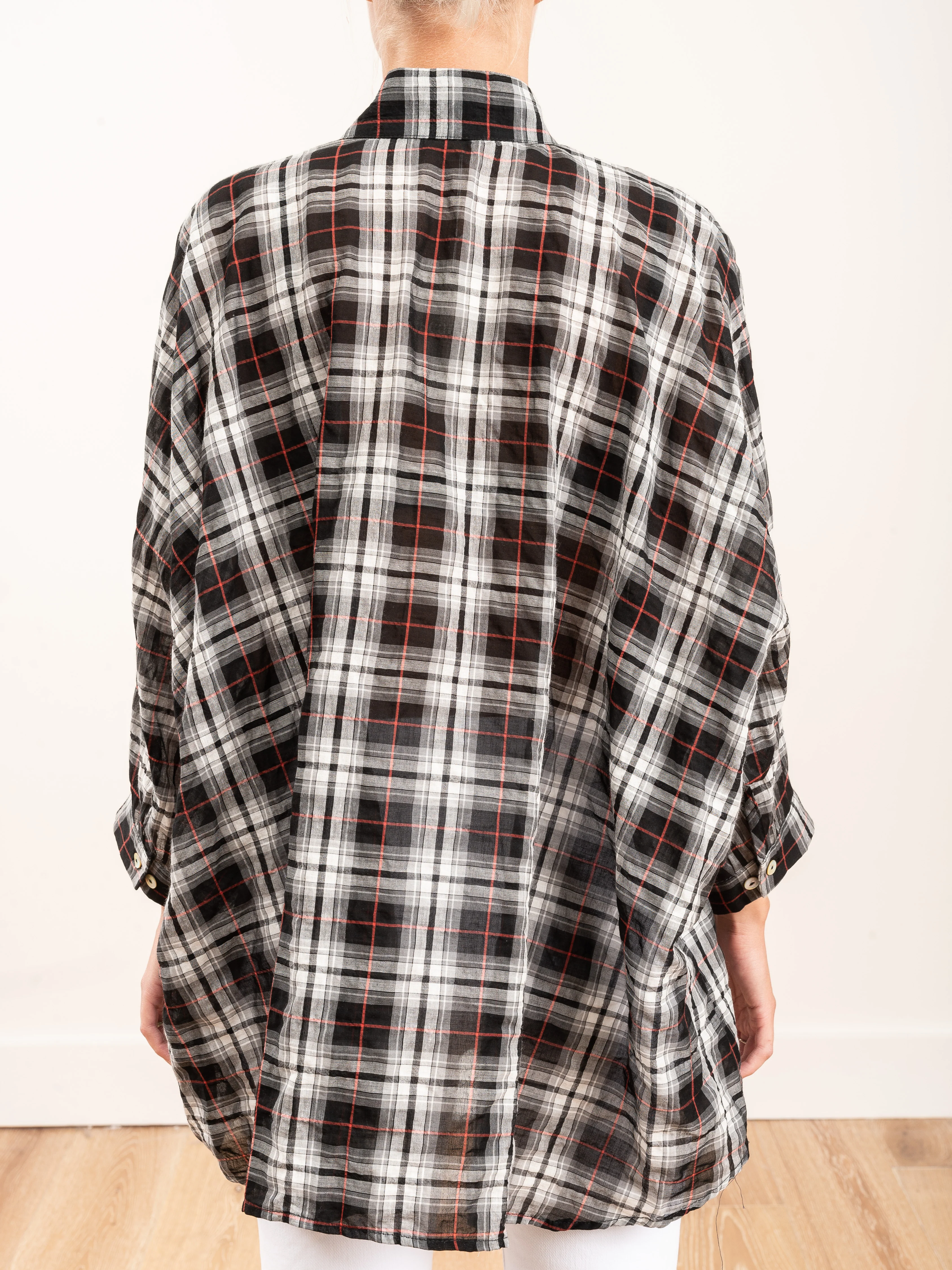 camp shirt - black/white plaid - Image 6
