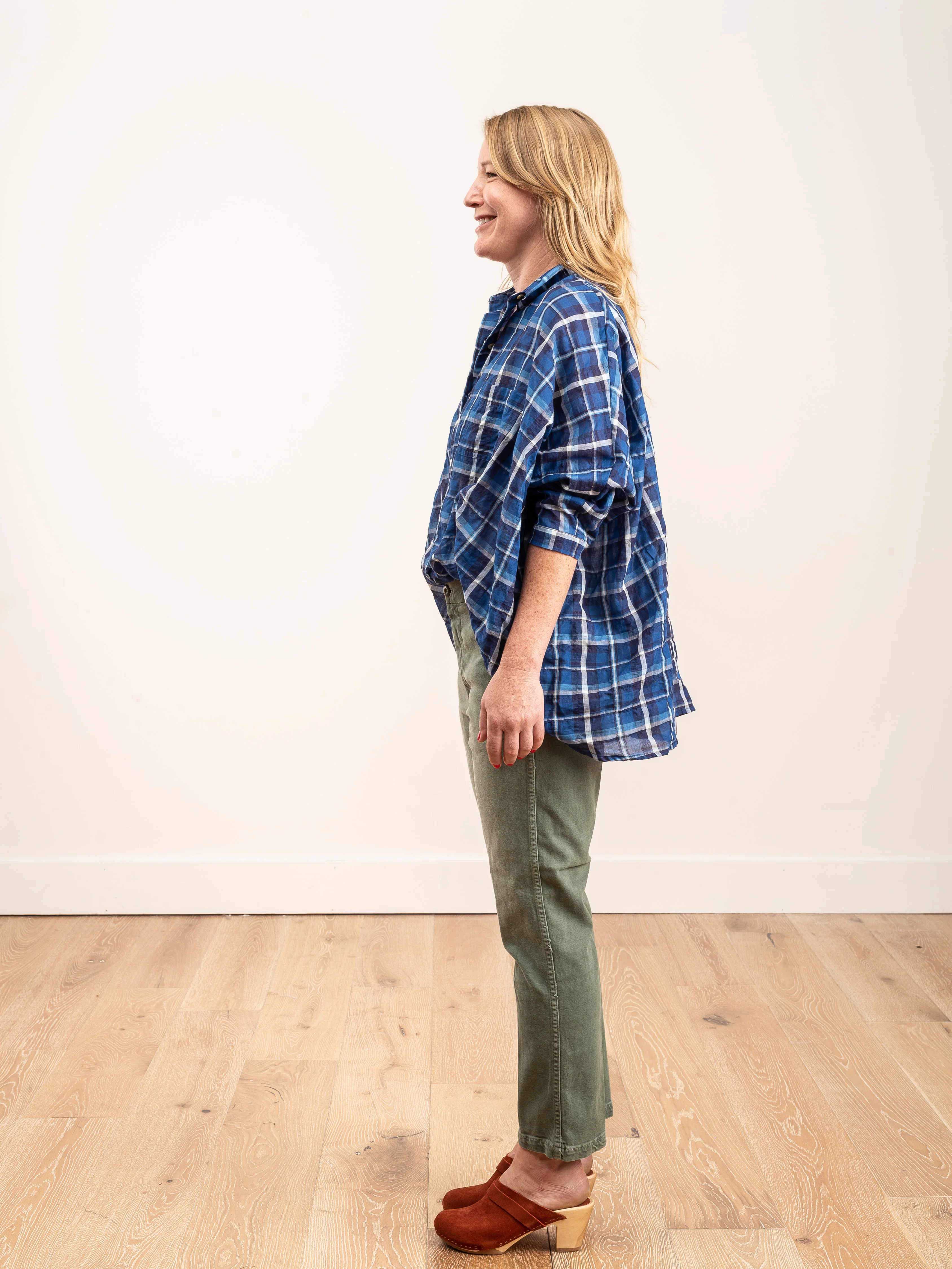 camp shirt - navy plaid - Image 2