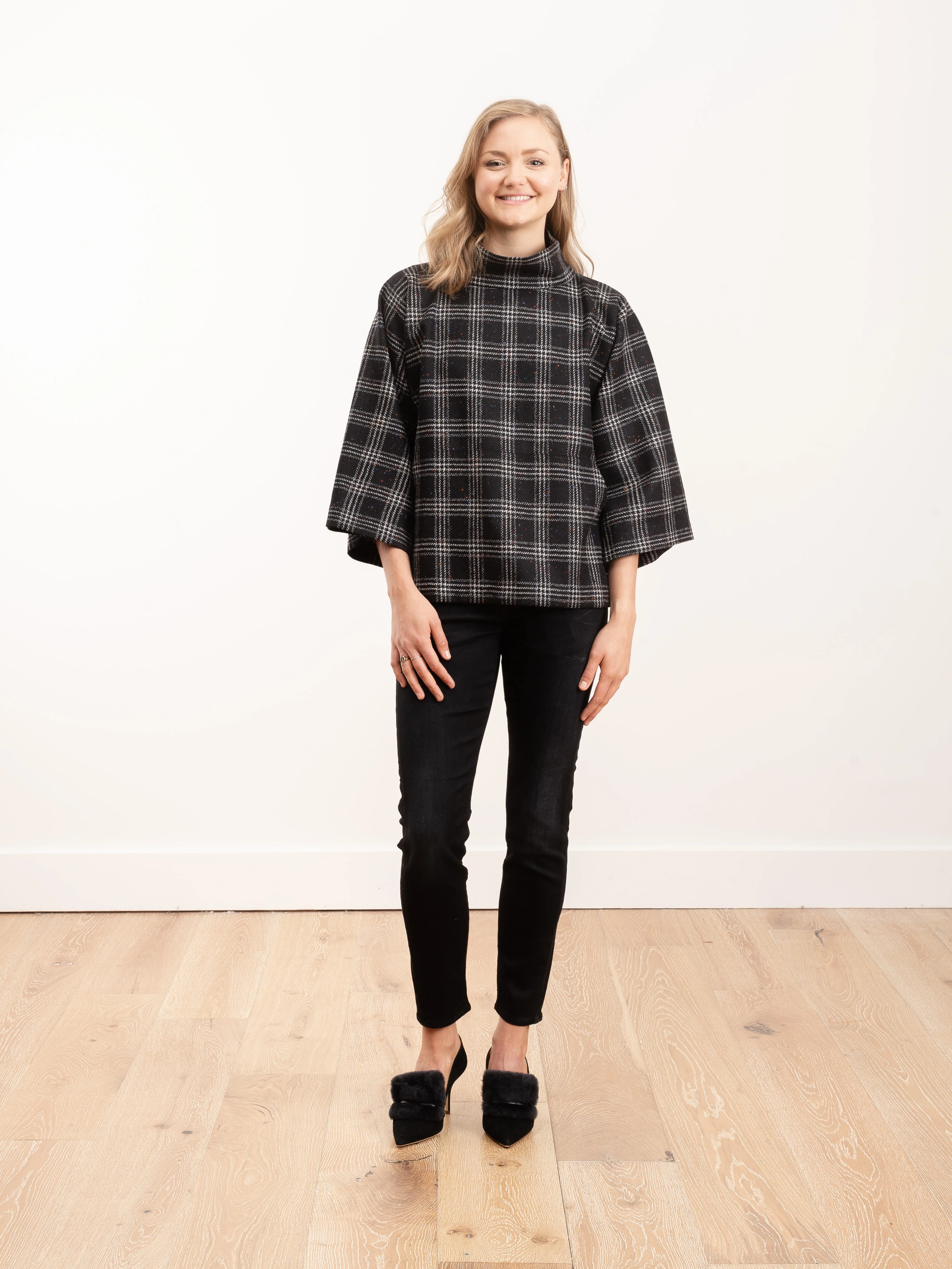 3/4 sleeve cowl neck top - Image 2
