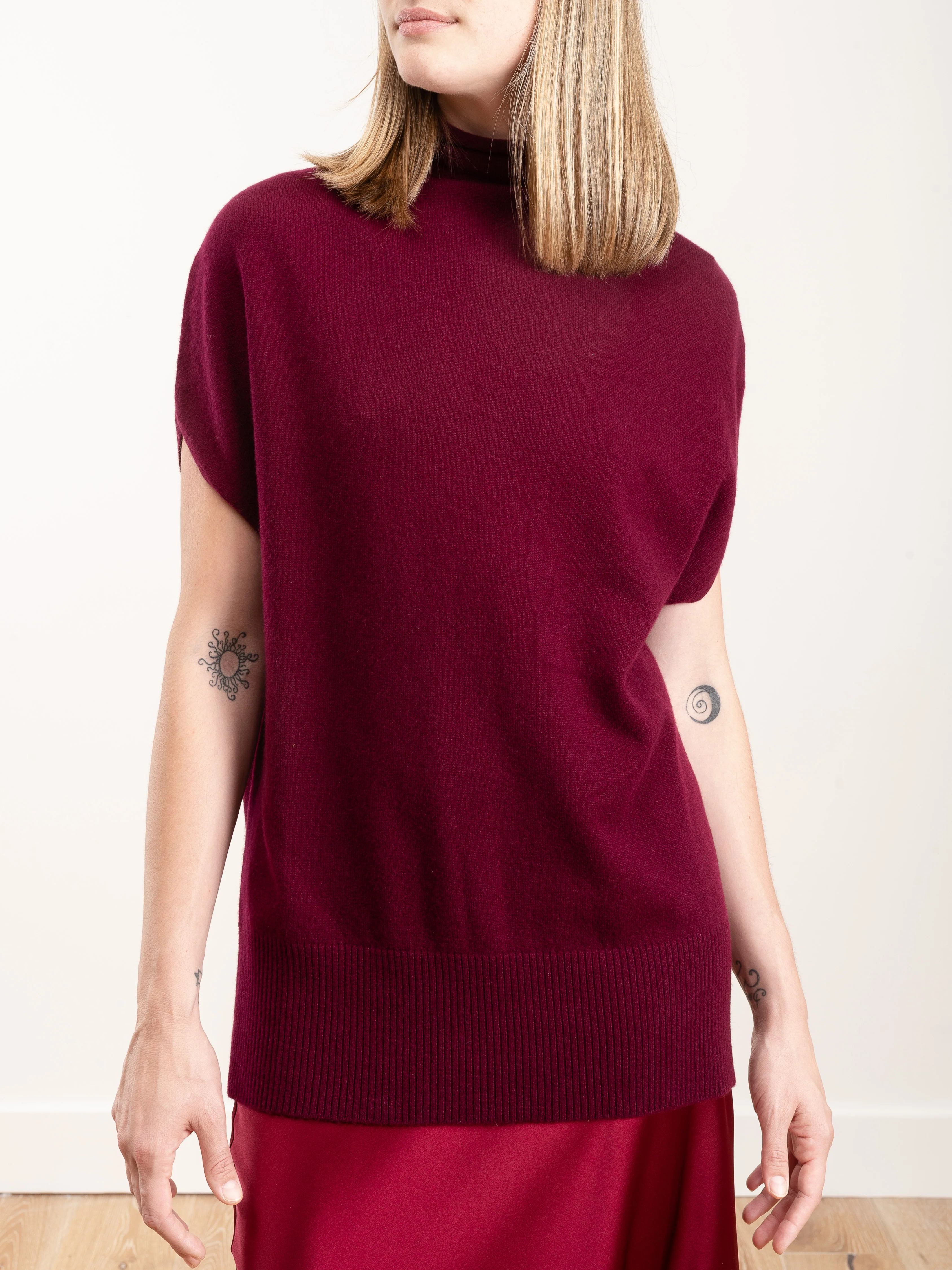 cashmere funnel - bordeaux - Image 2