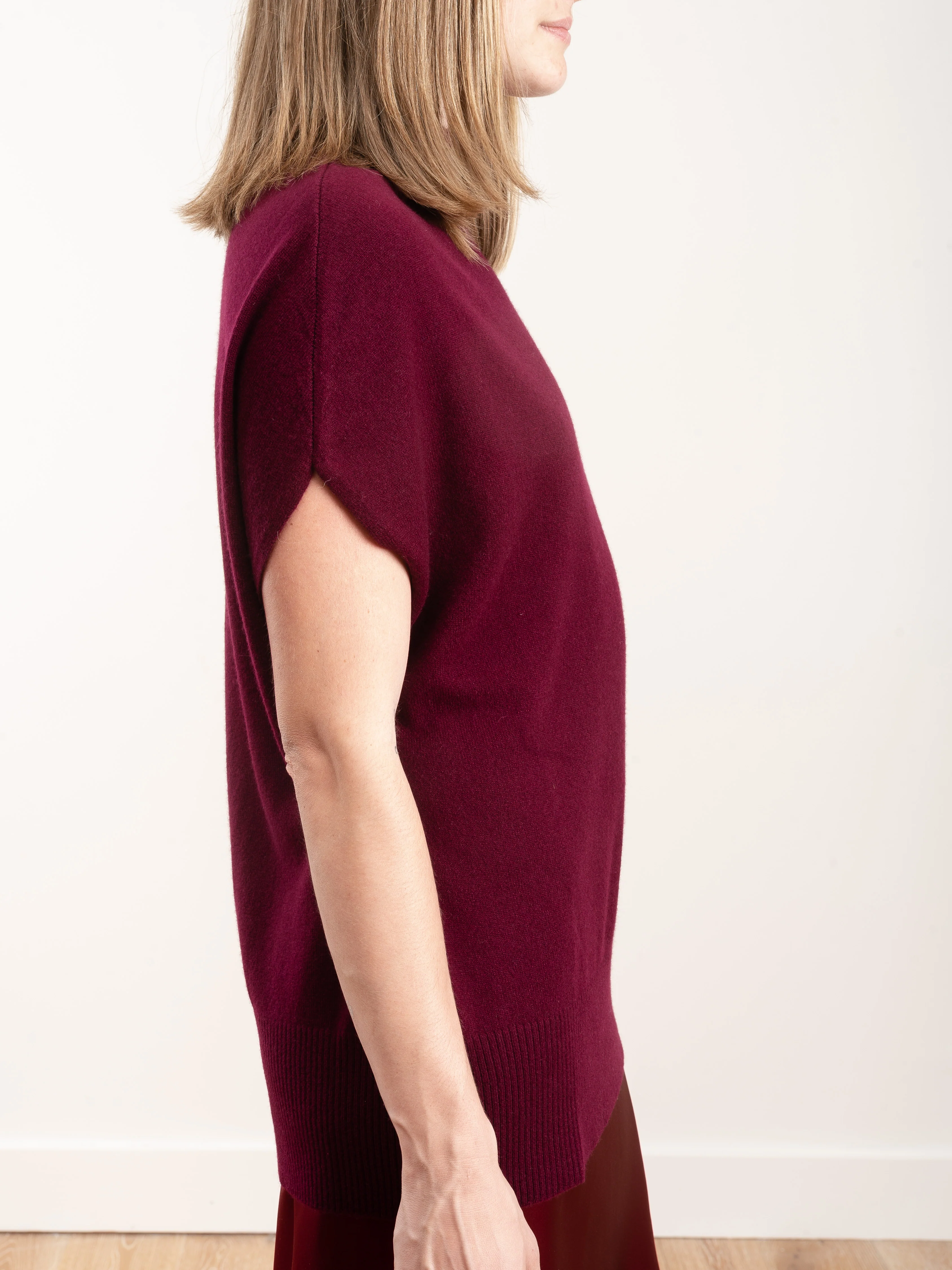 cashmere funnel - bordeaux - Image 3
