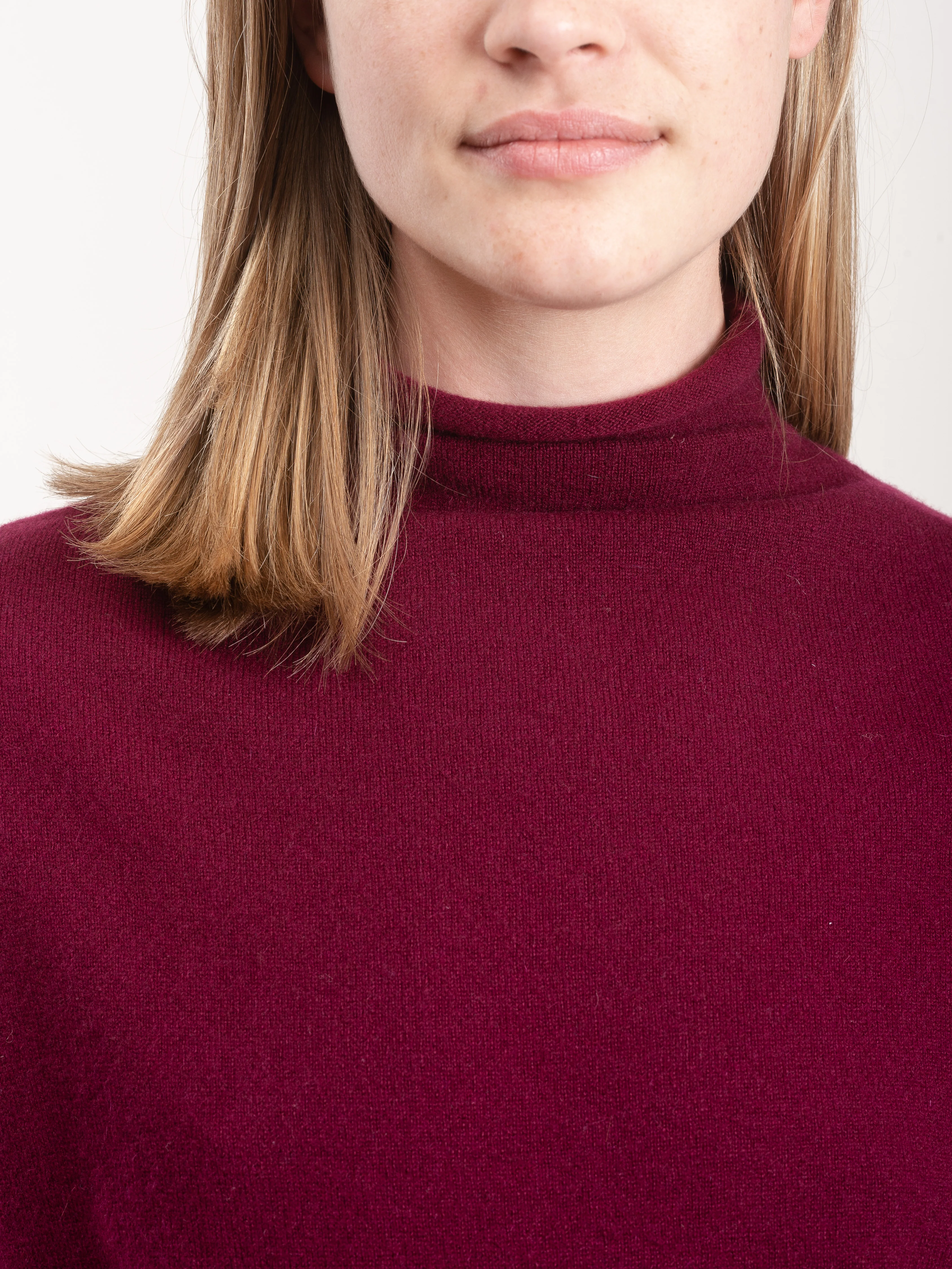 cashmere funnel - bordeaux - Image 5