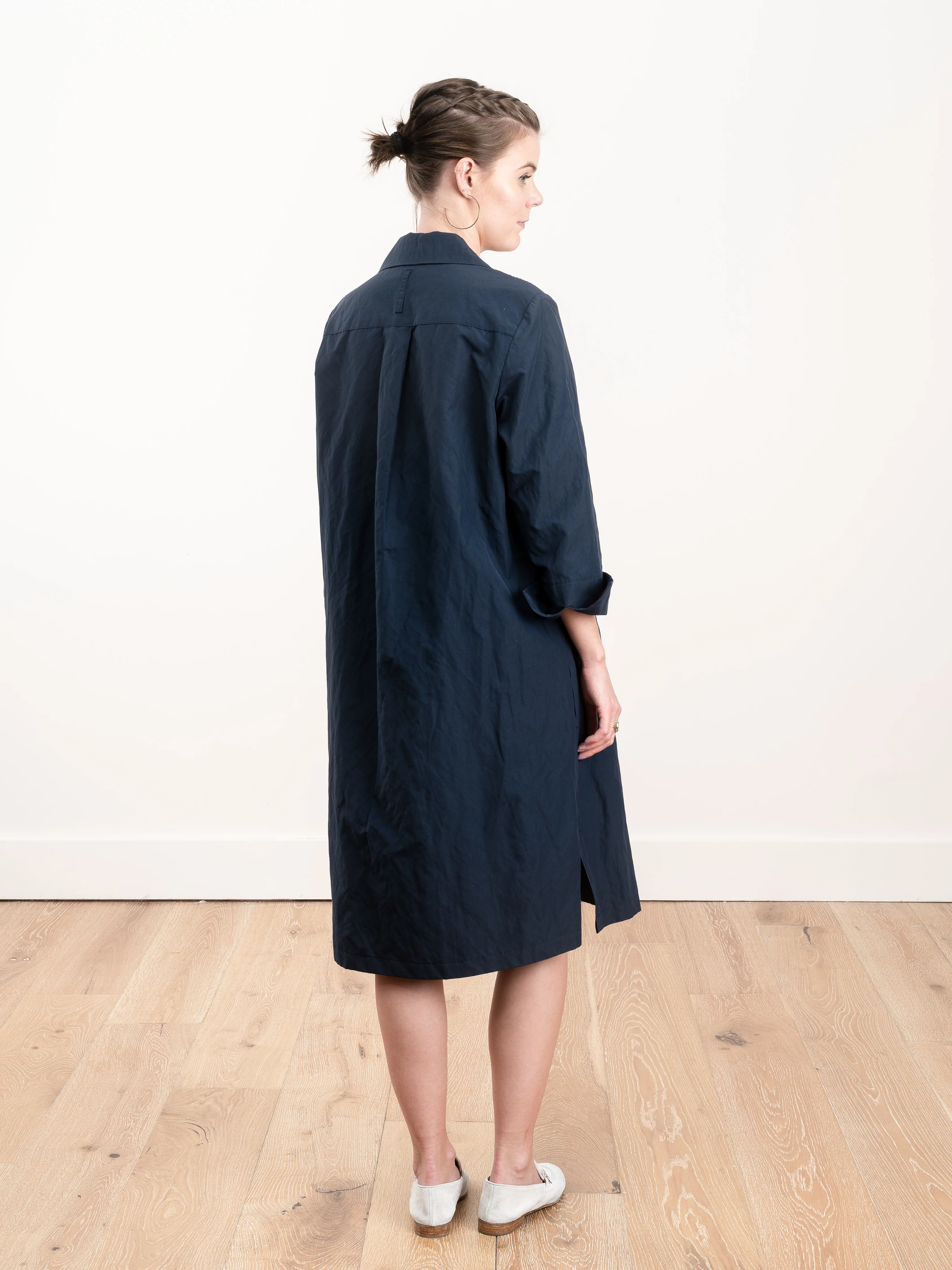 v-neck dress - navy - Image 5