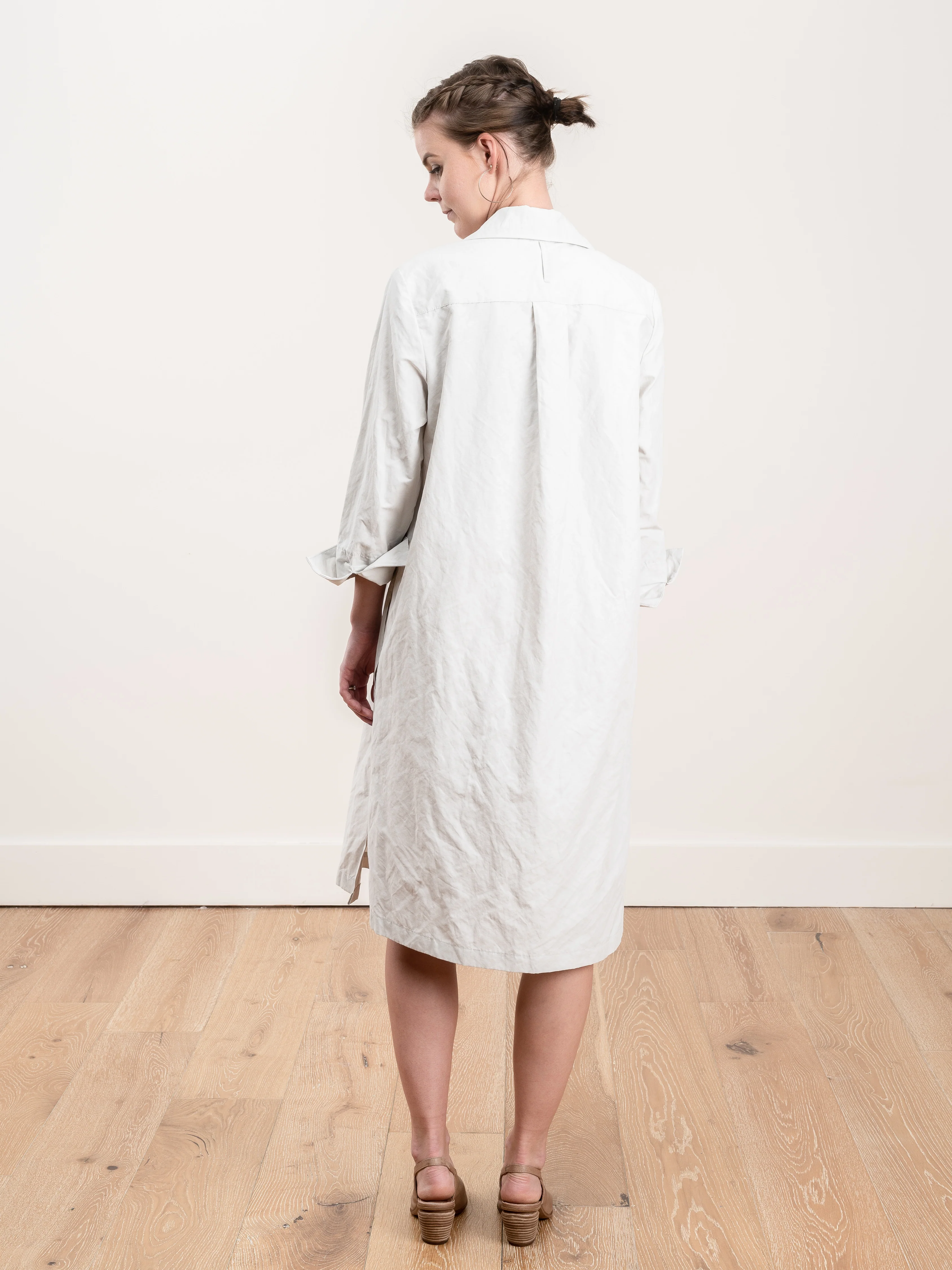 v-neck dress - stone - Image 4