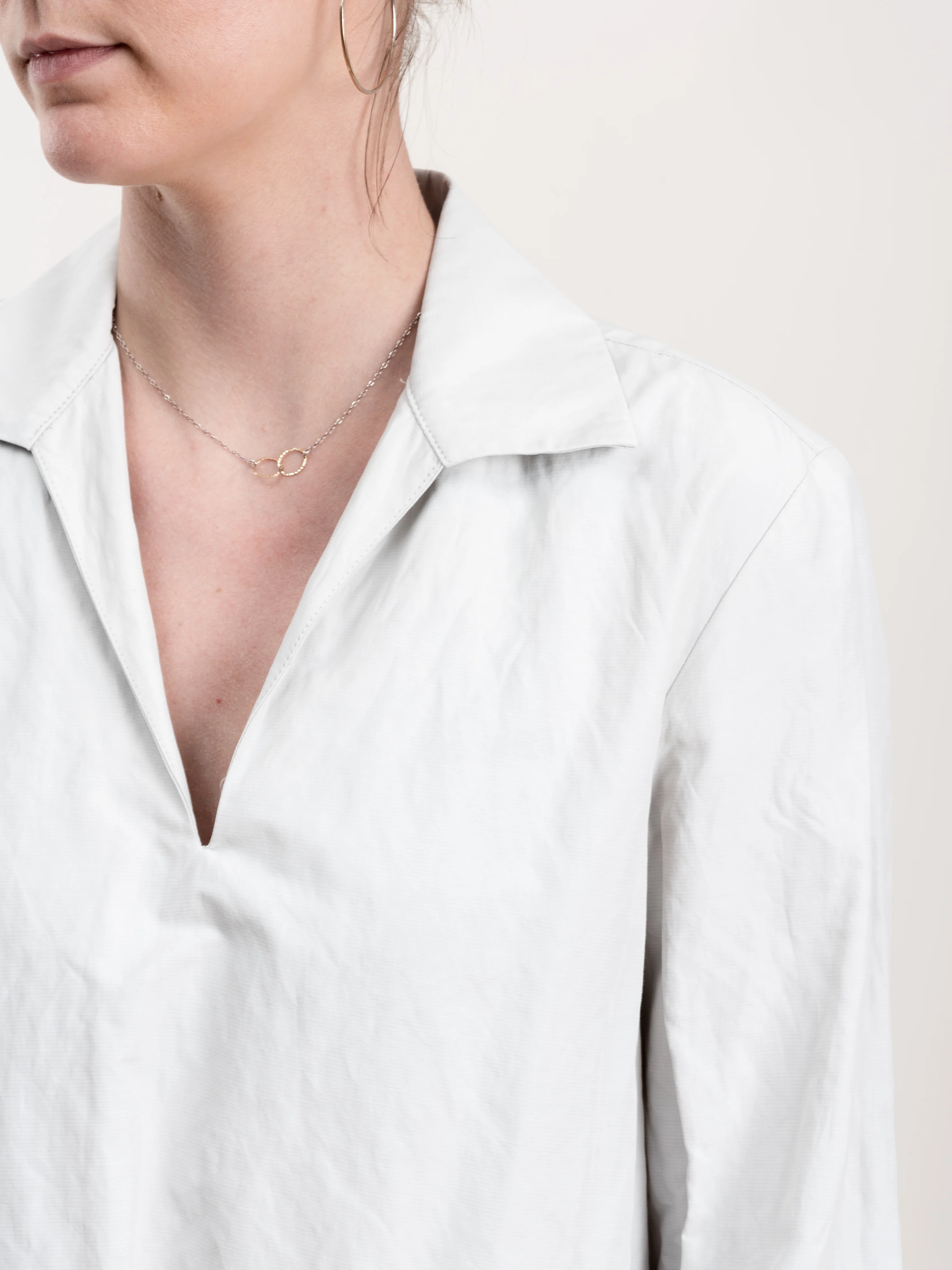 v-neck dress - stone - Image 5