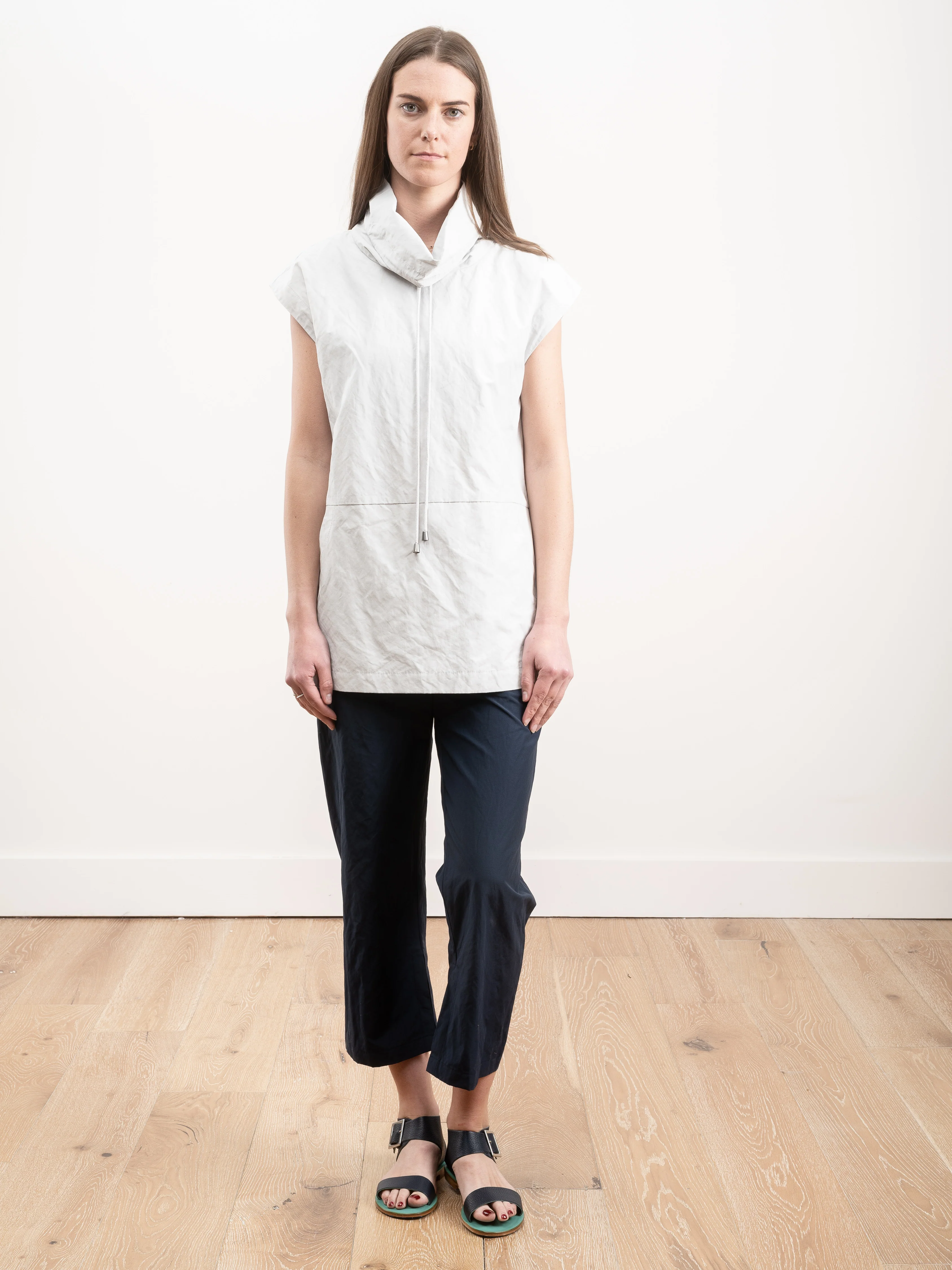drawstring pullover top - stone - Image 2