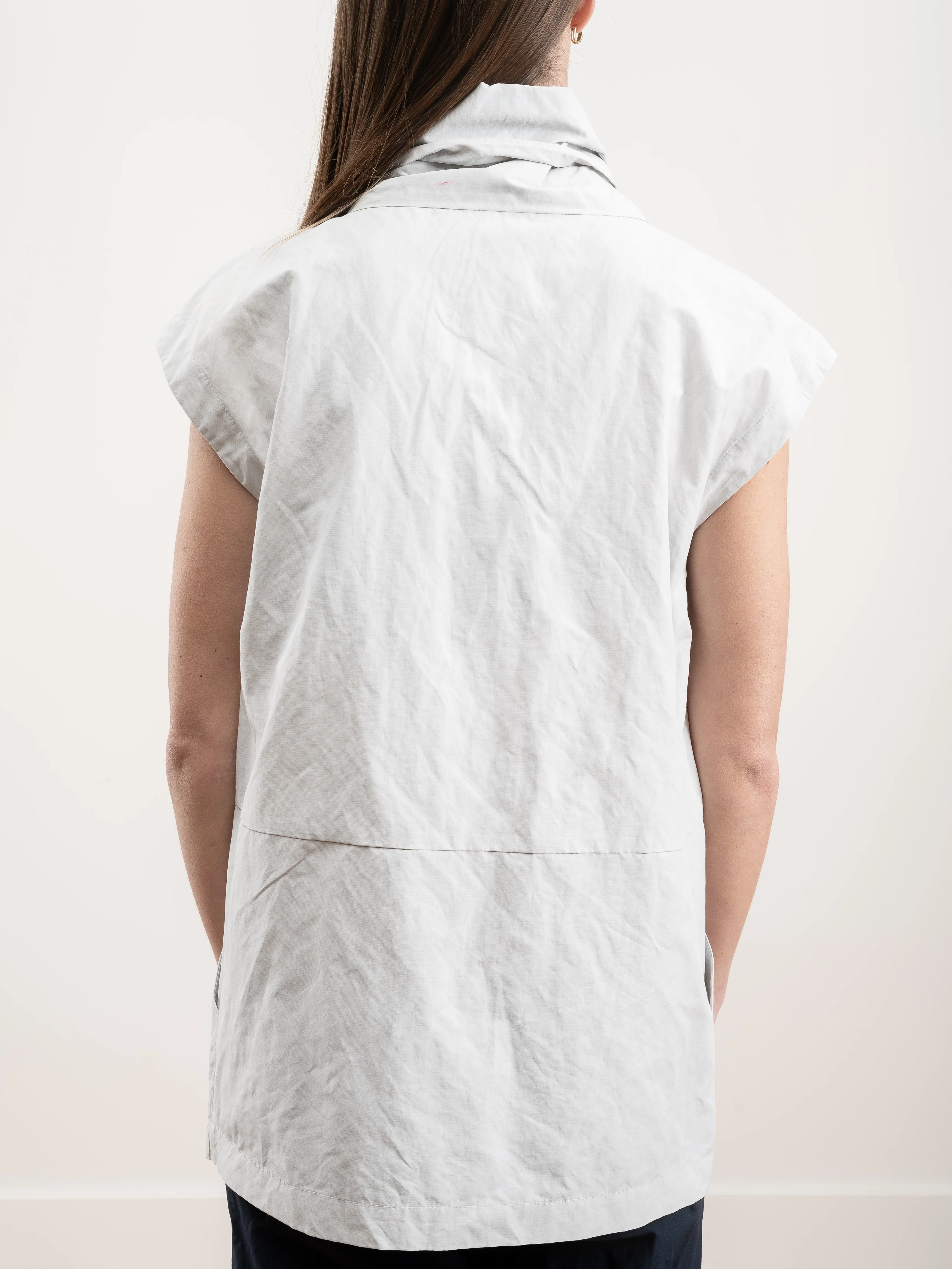 drawstring pullover top - stone - Image 5