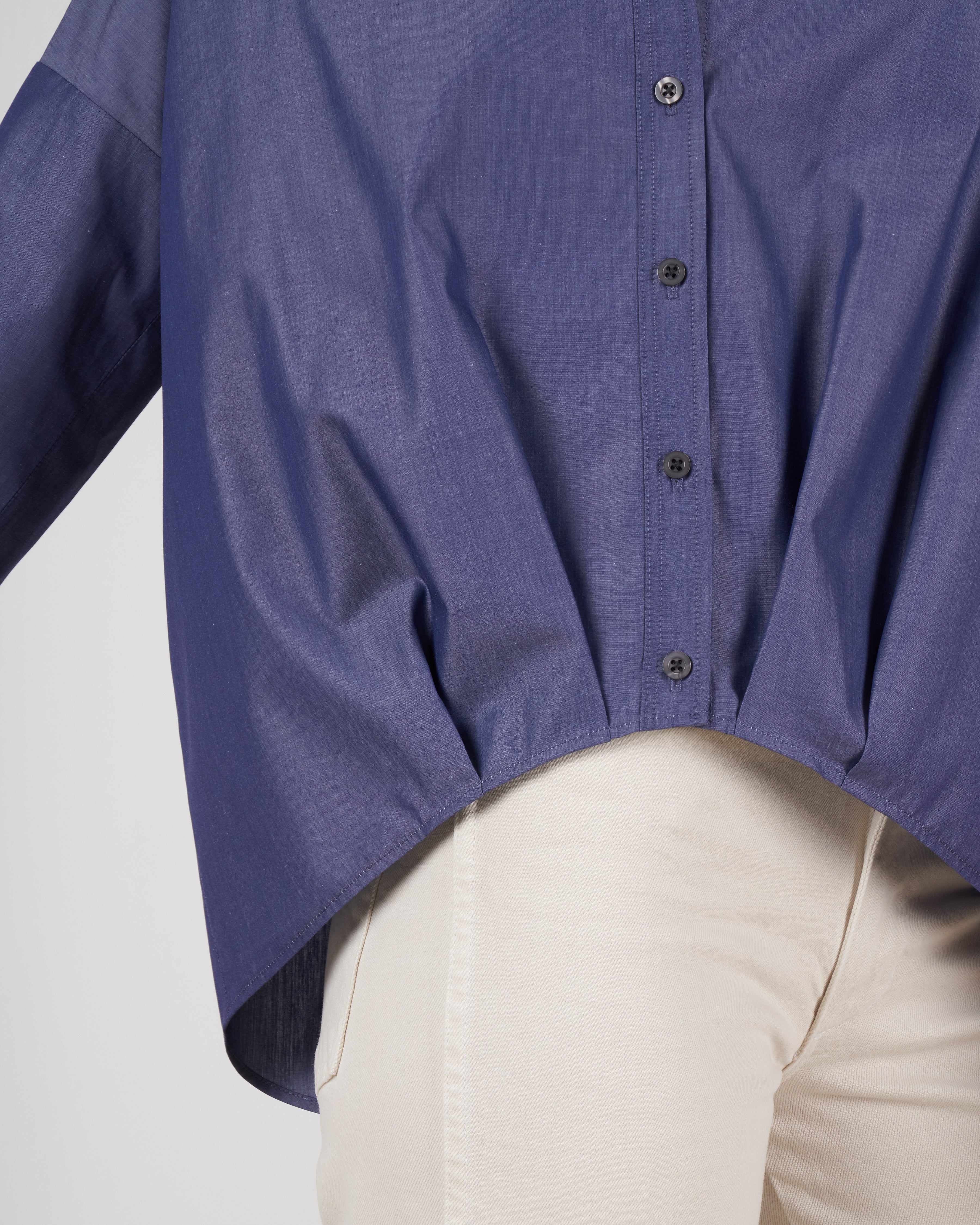 pleat hem kimono - indigo - Image 5