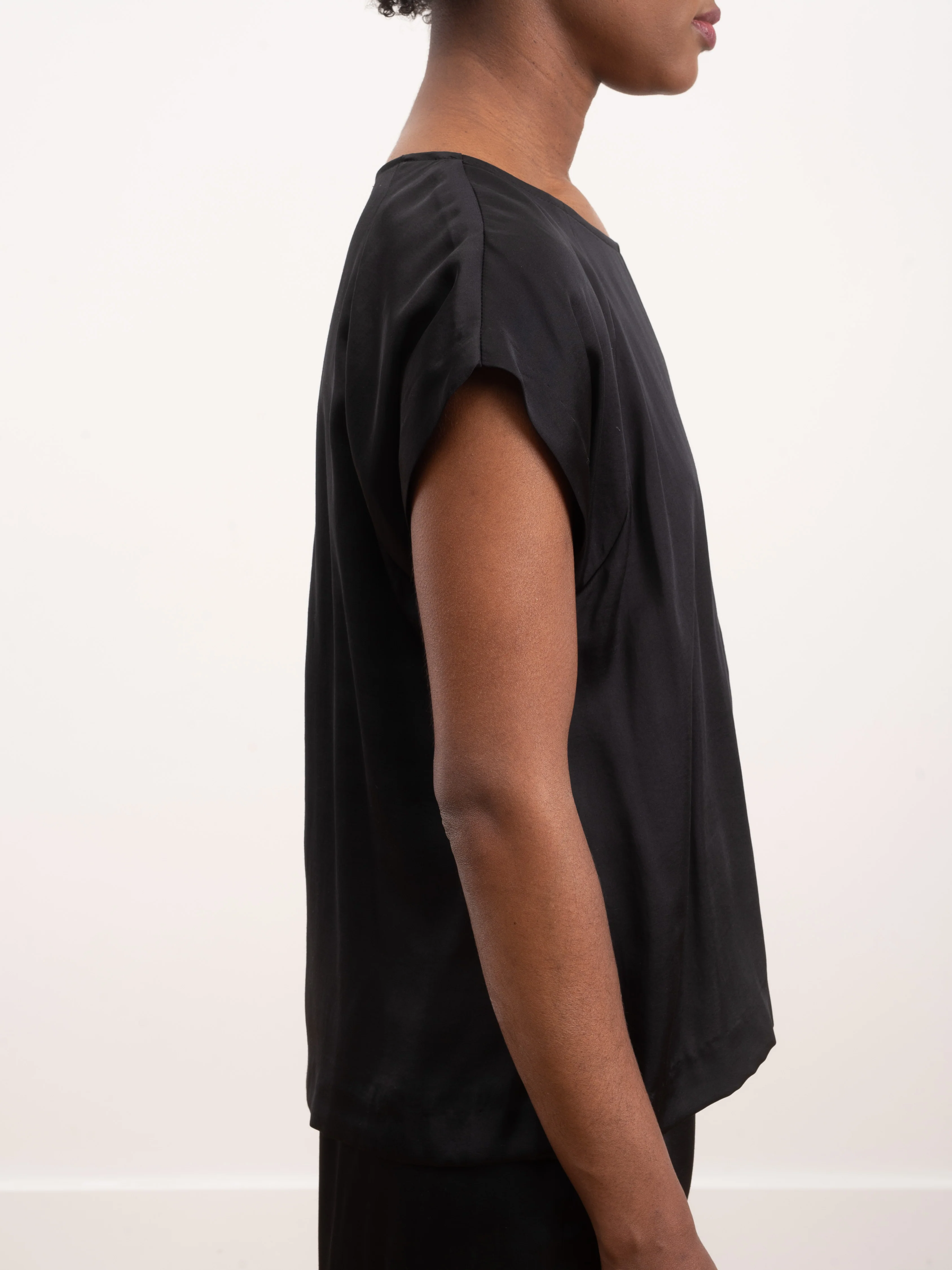 satin raglan tee - black - Image 3