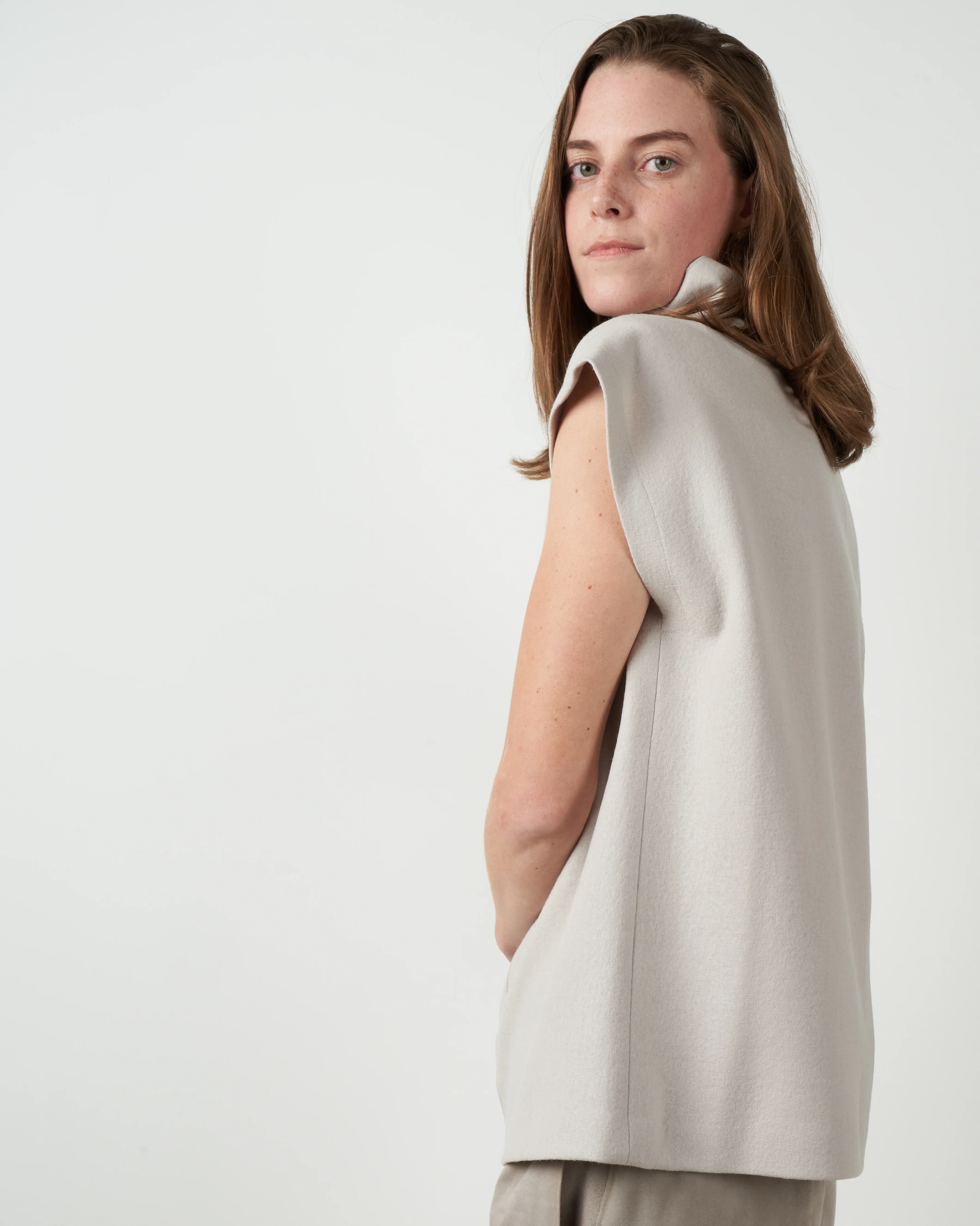 seamed turtleneck - mink - Image 2