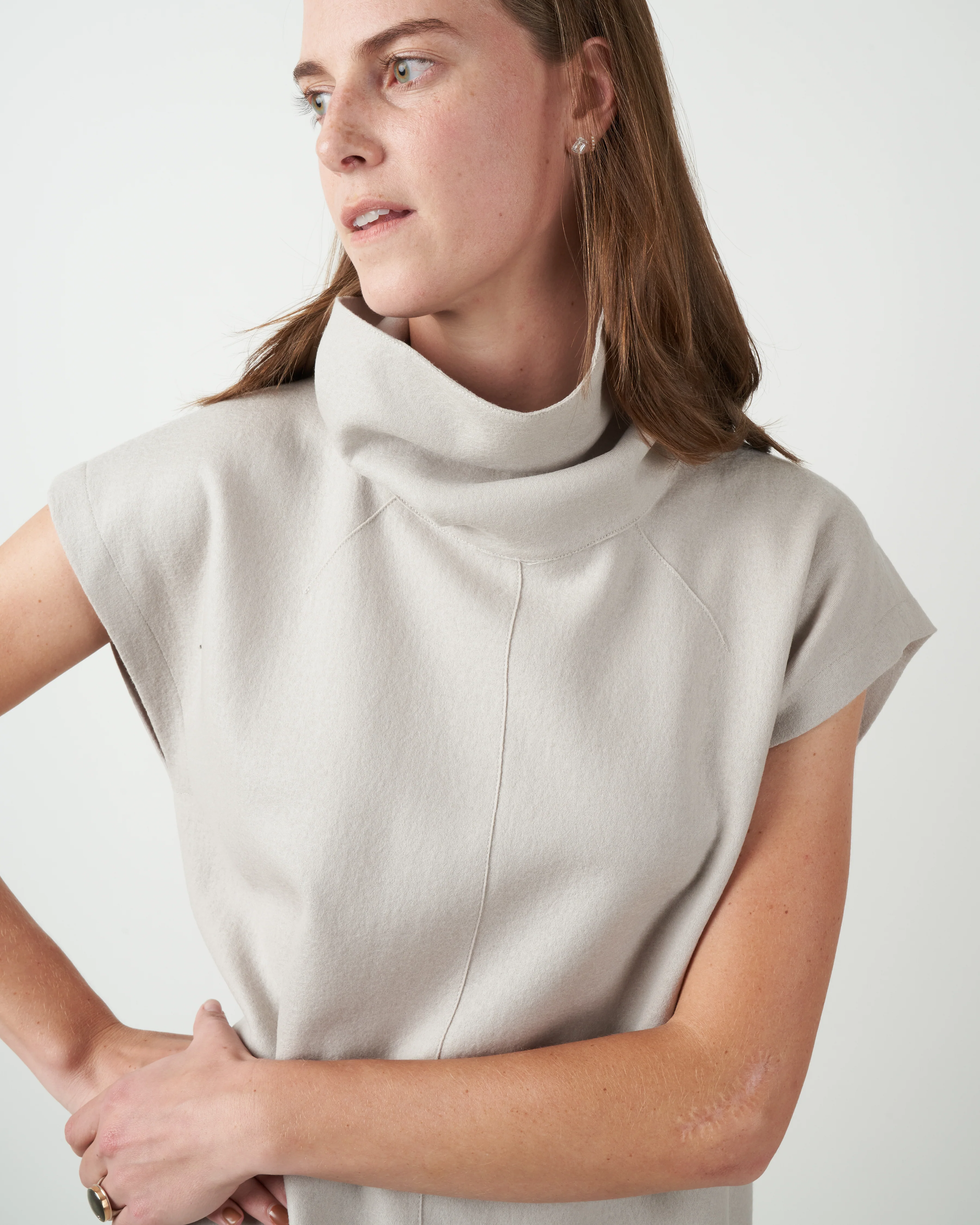 seamed turtleneck - mink - Image 5