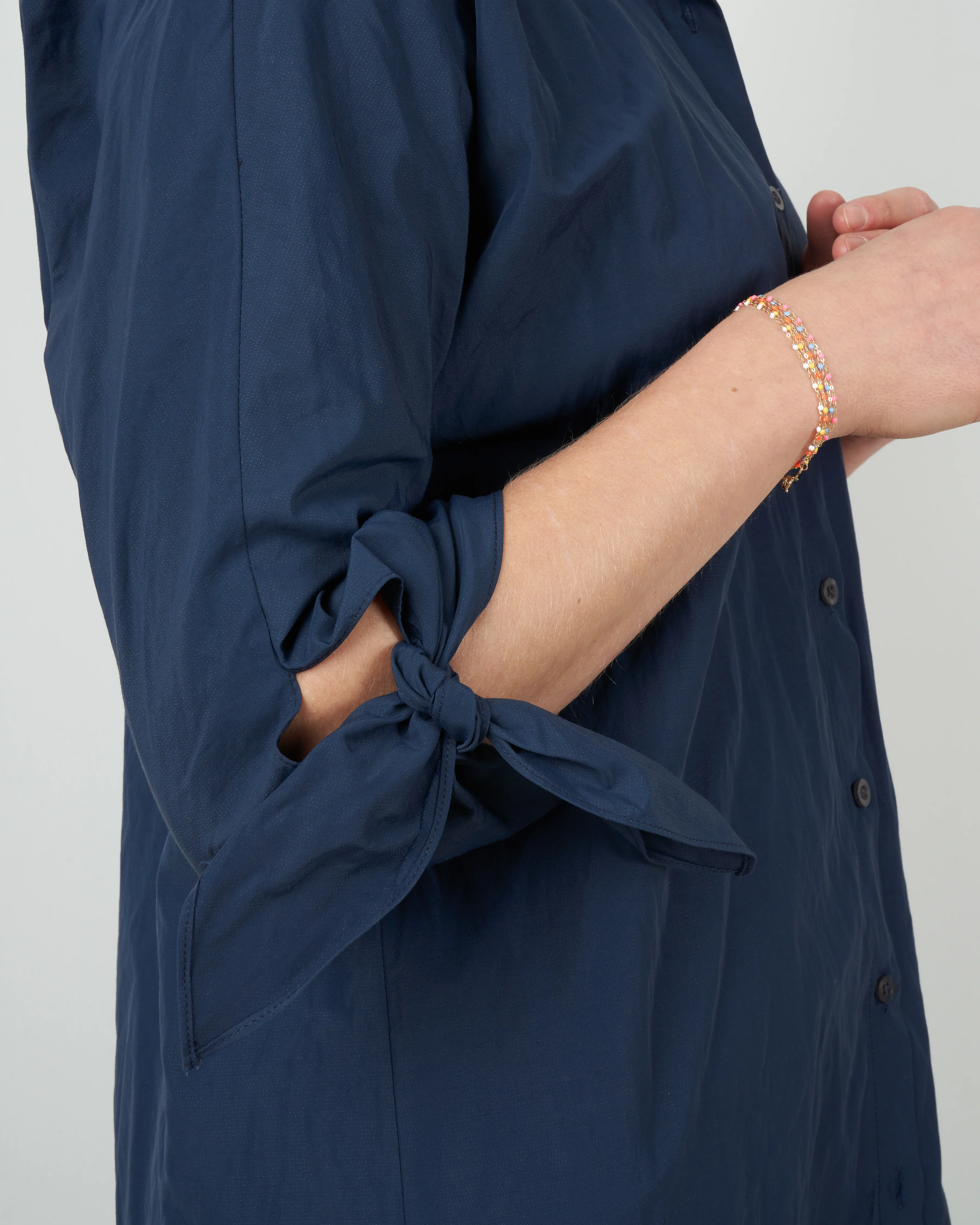 tie sleeve tunic - navy - Image 5