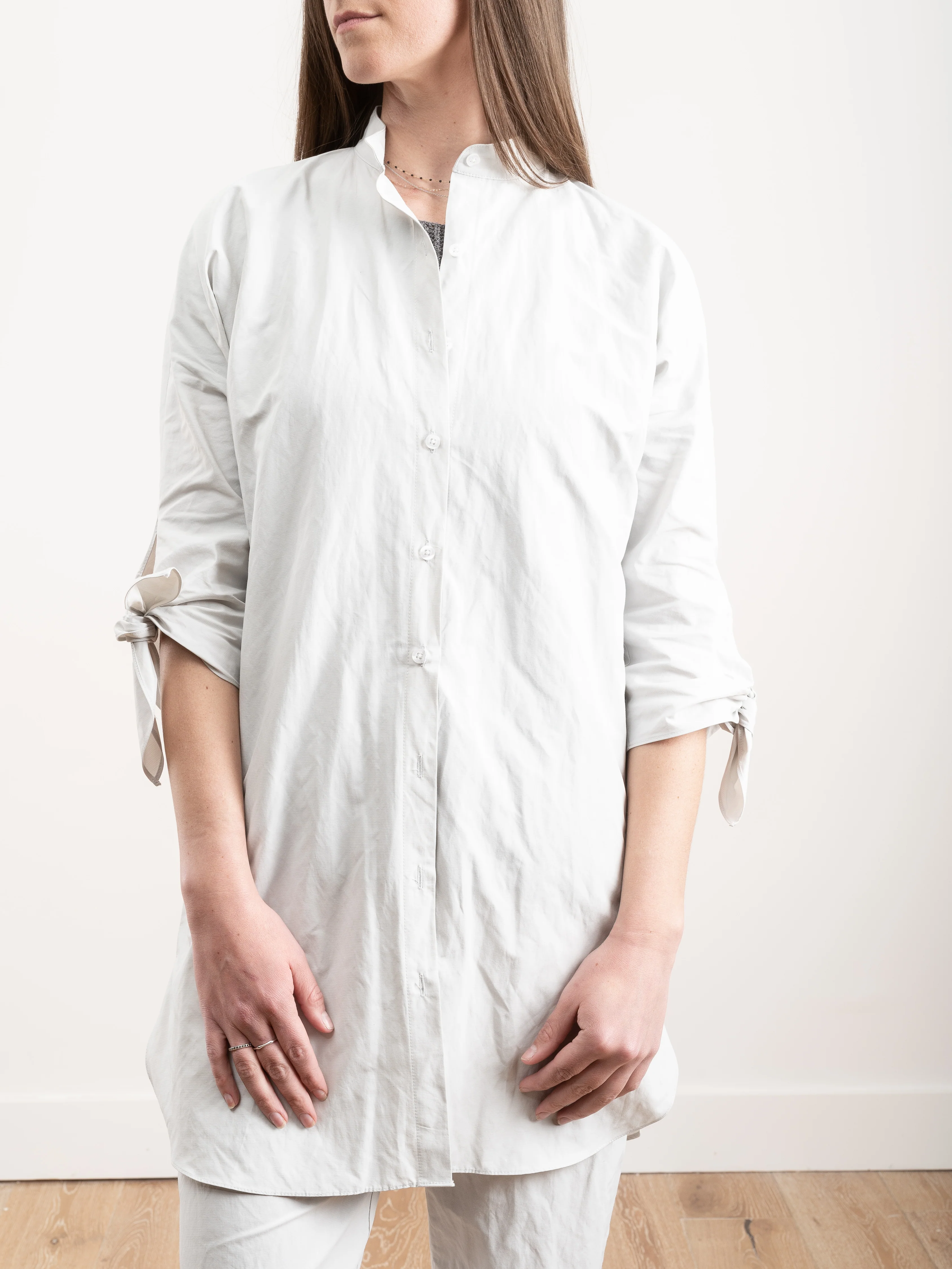 tie sleeve tunic - stone - Image 3