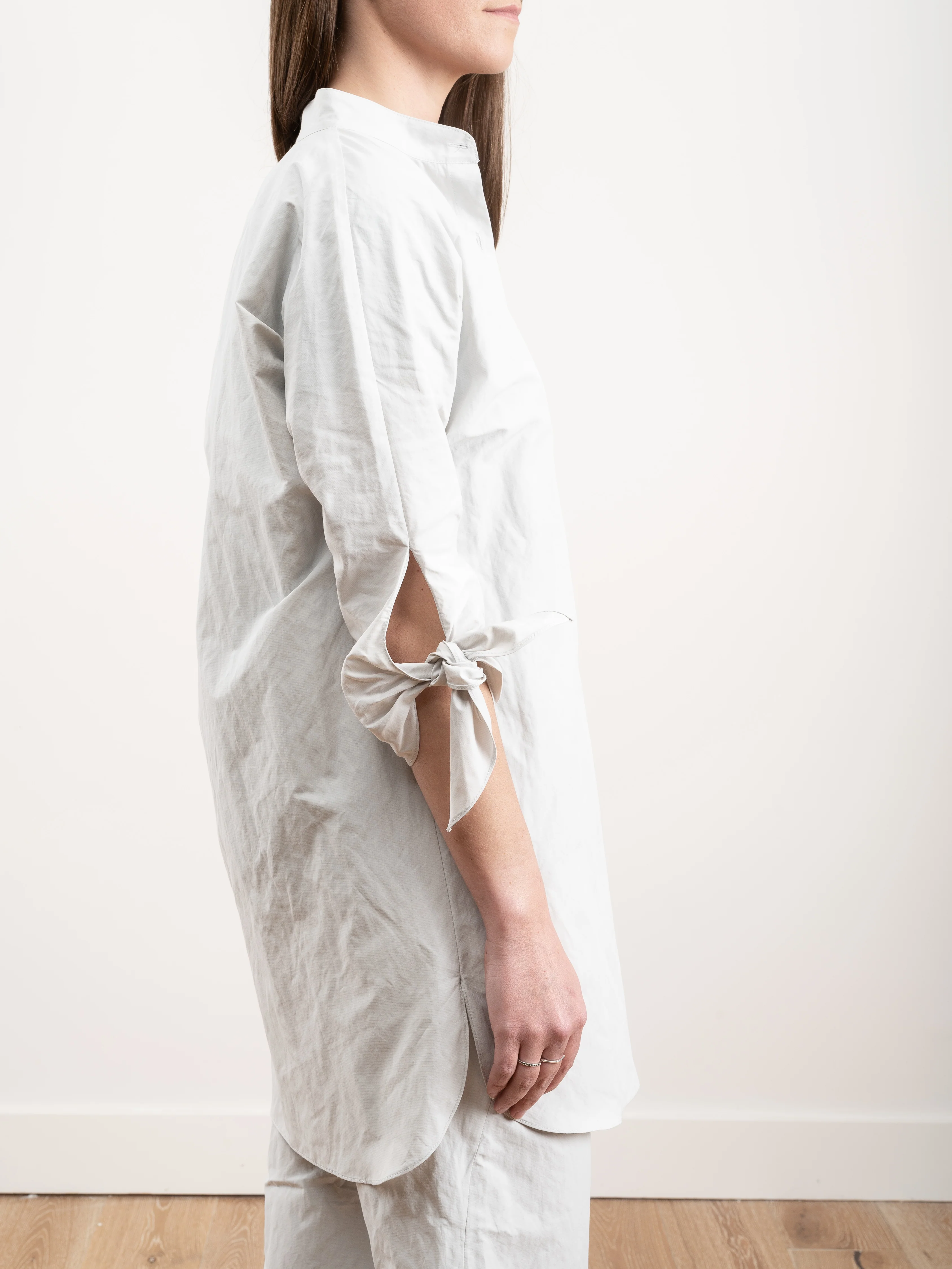 tie sleeve tunic - stone - Image 4