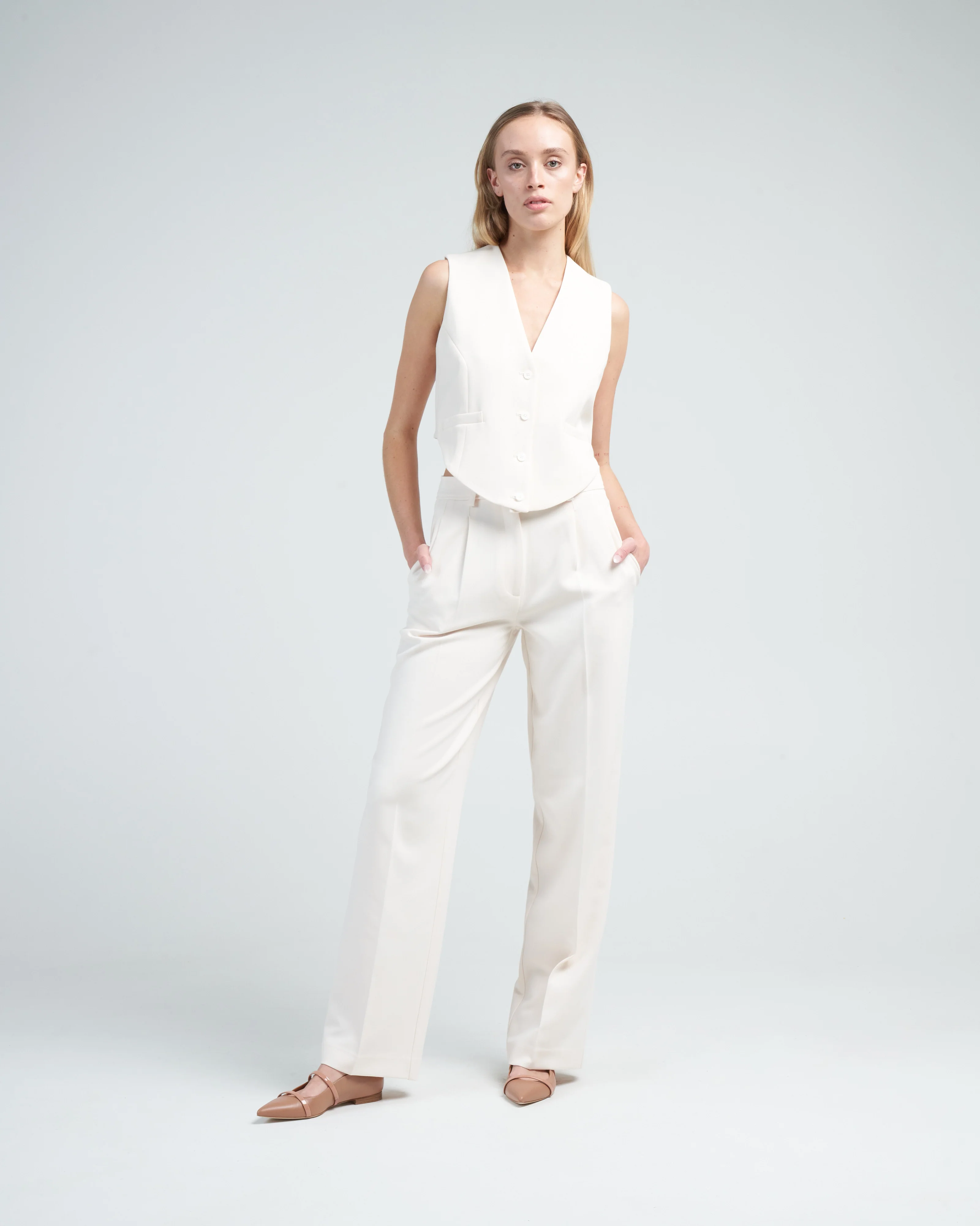 bodice suit vest - ecru - Image 3
