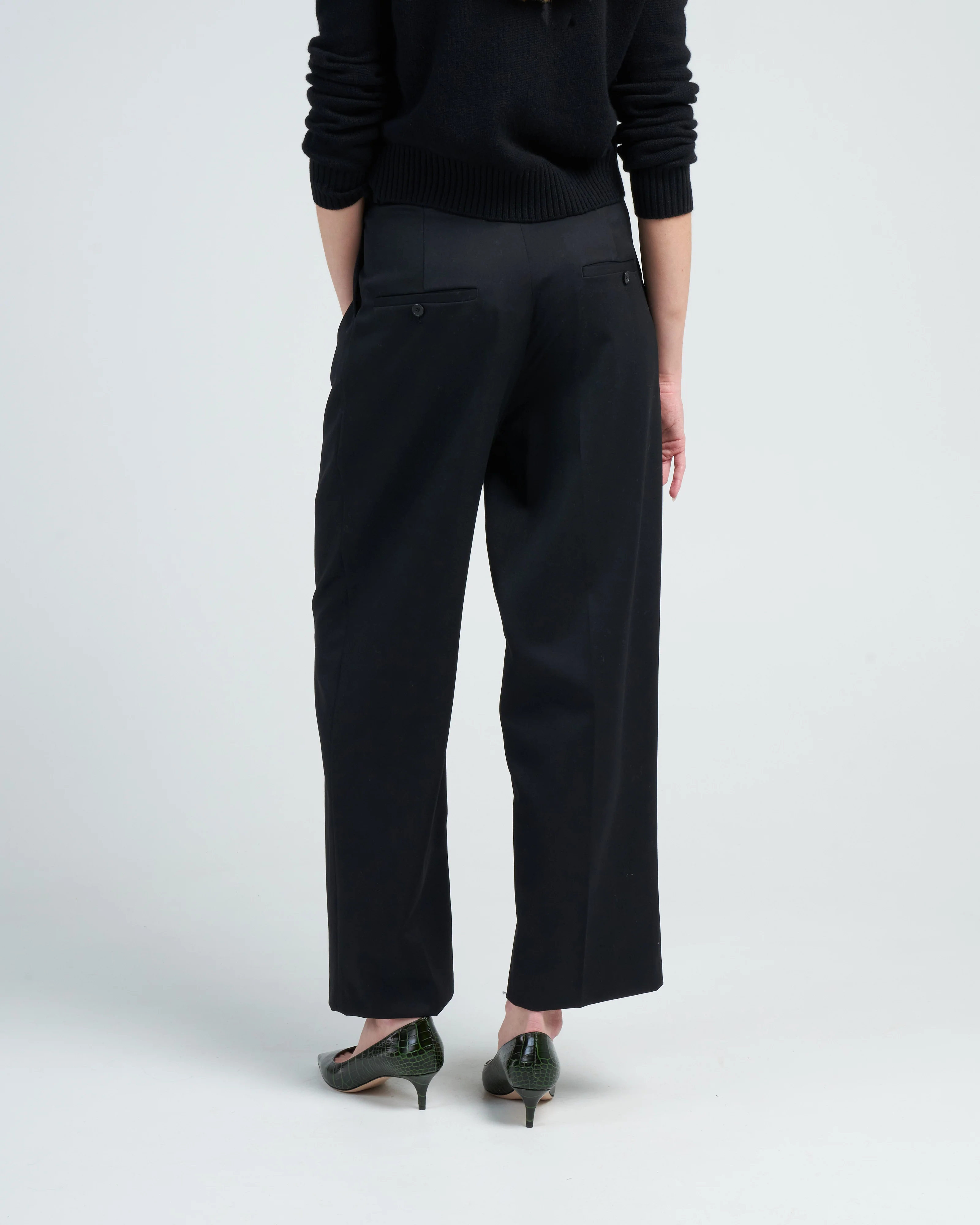 houghton pleated trouser - black - Image 4