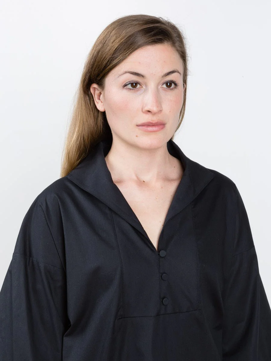 balloon sleeve blouse - black - Image 5