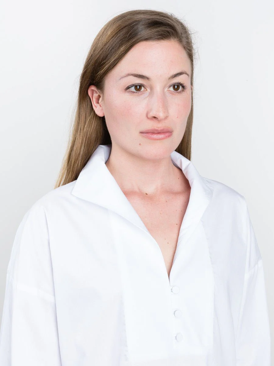 balloon sleeve blouse - white - Image 5