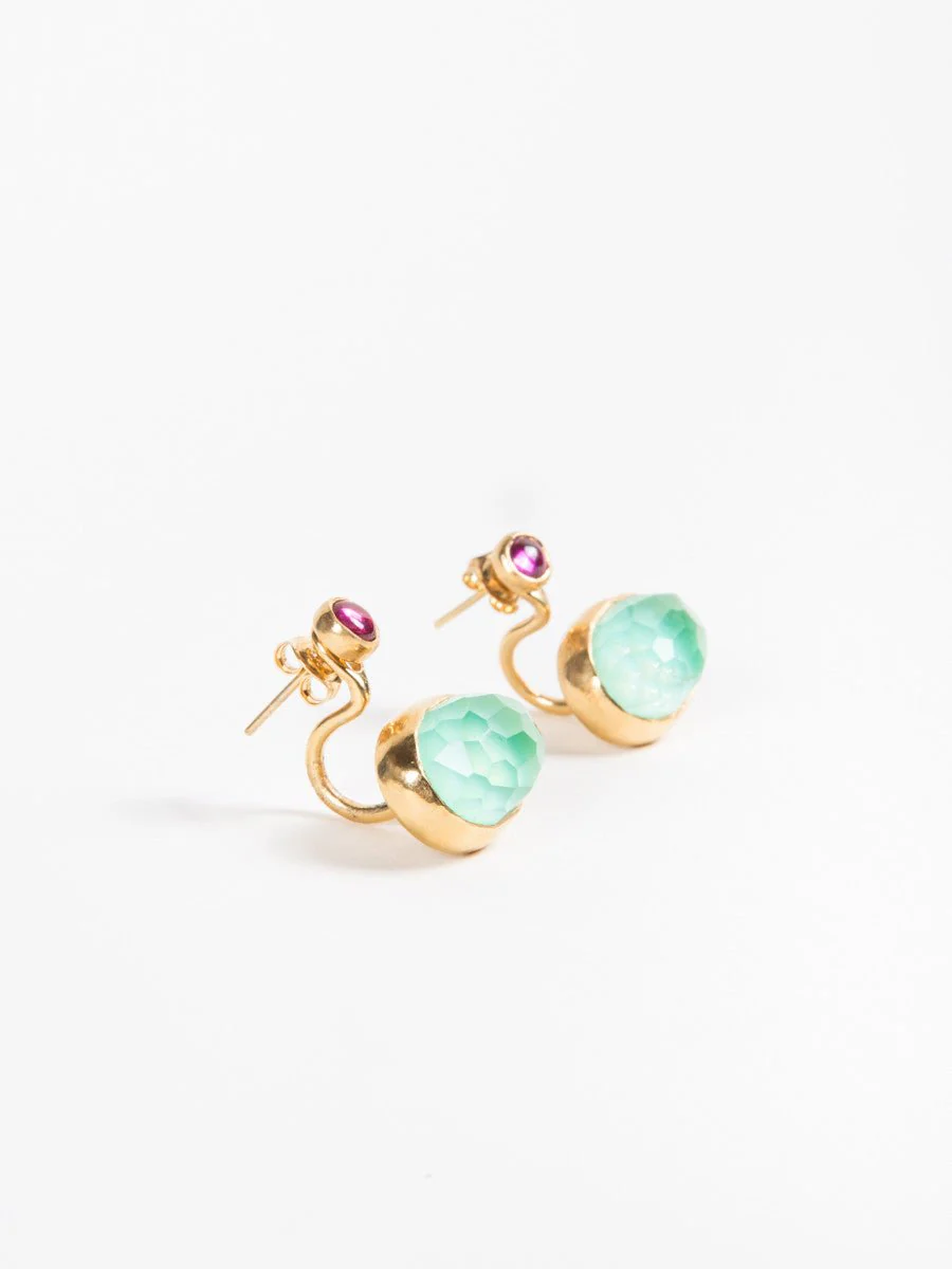 chrysophase earrings - Image 2
