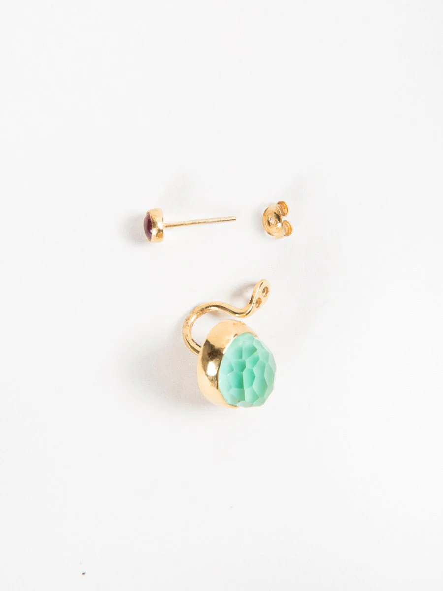 chrysophase earrings - Image 3