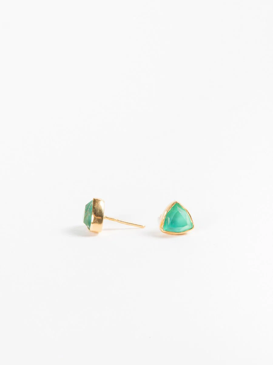 green agate silk earrings - Image 4