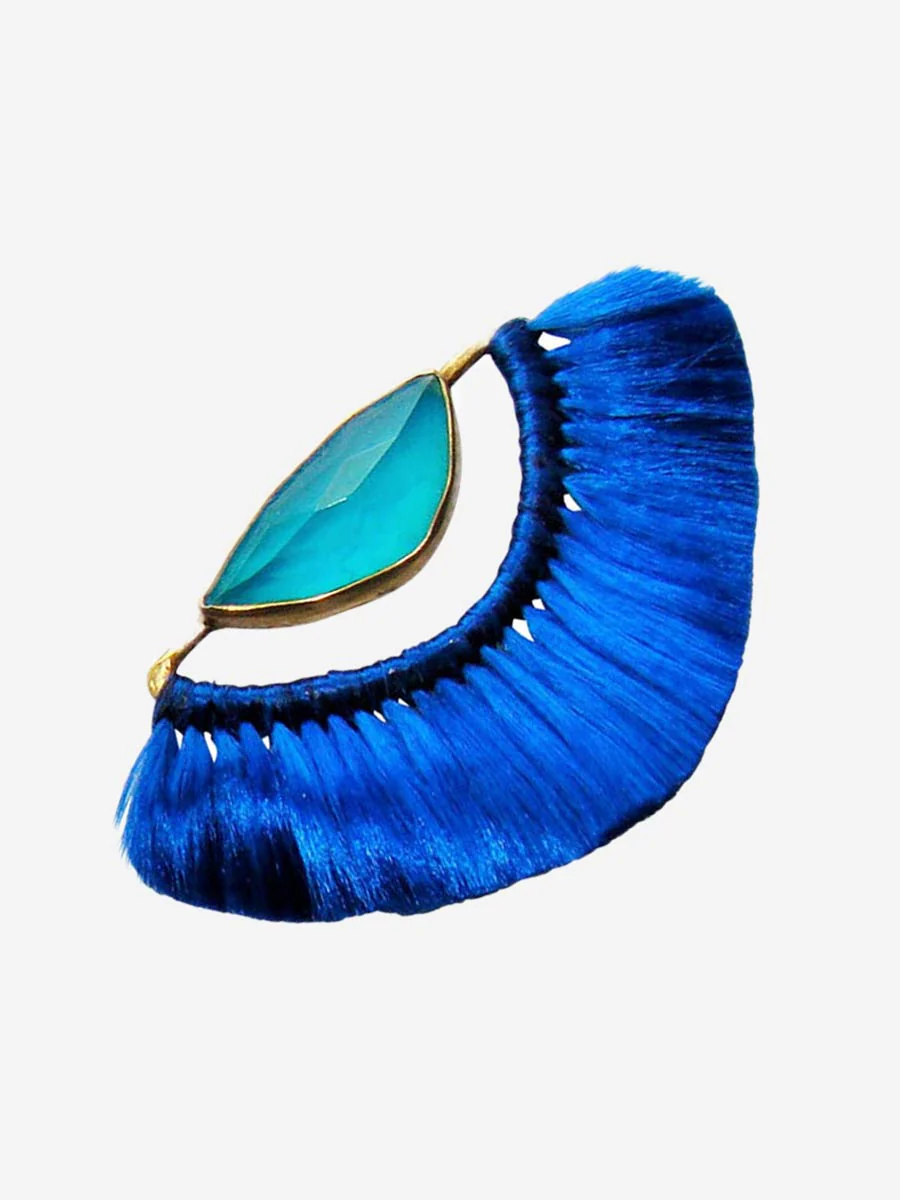 mini blue butterfly earrings - Image 2
