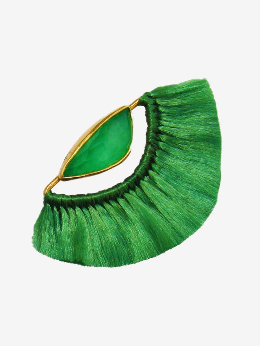 mini green butterfly earrings - Image 2