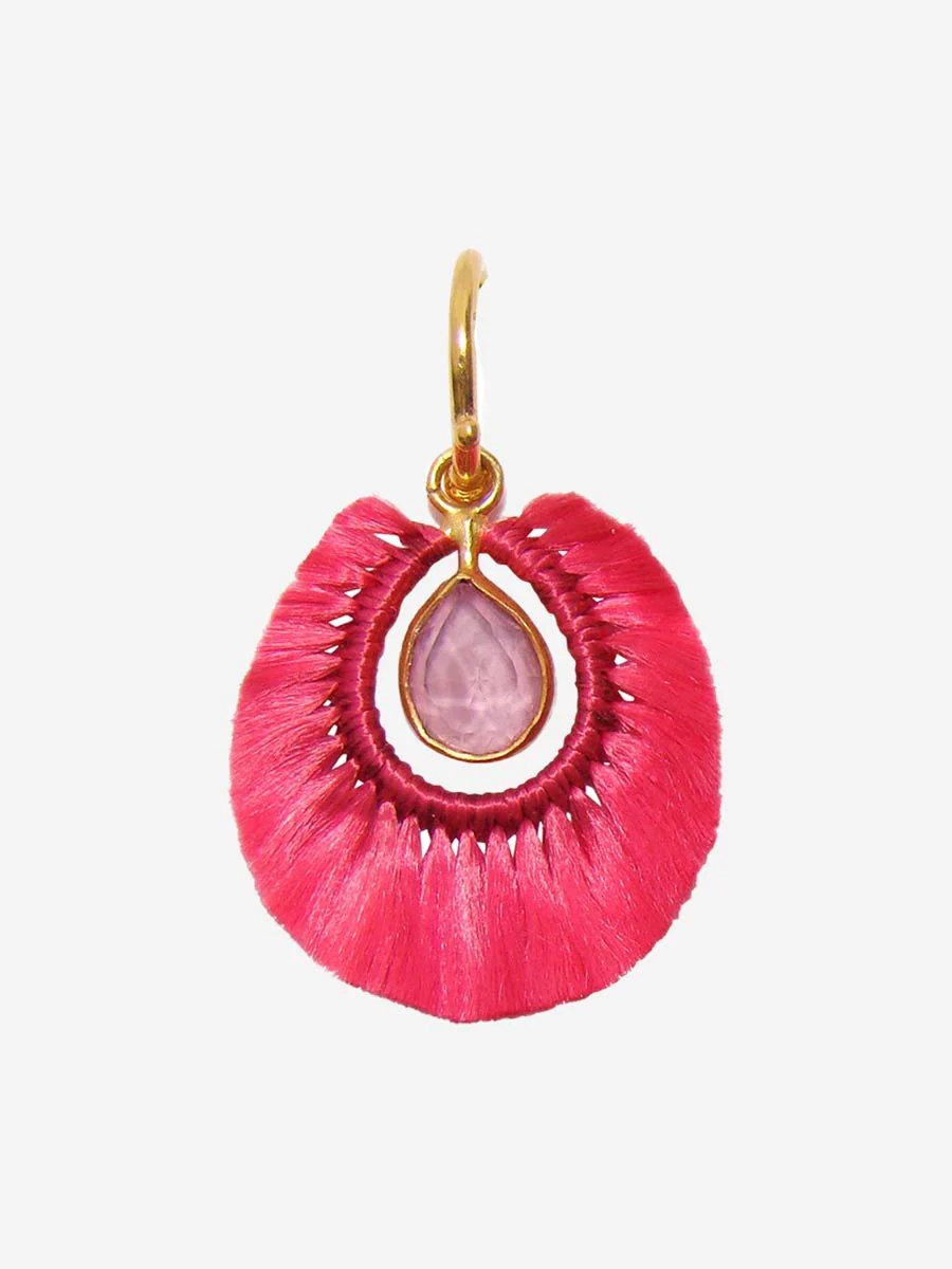 mini light pink drop earrings - Image 2