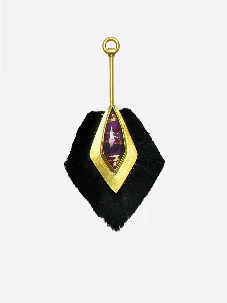 purple copper earrings - Image 2