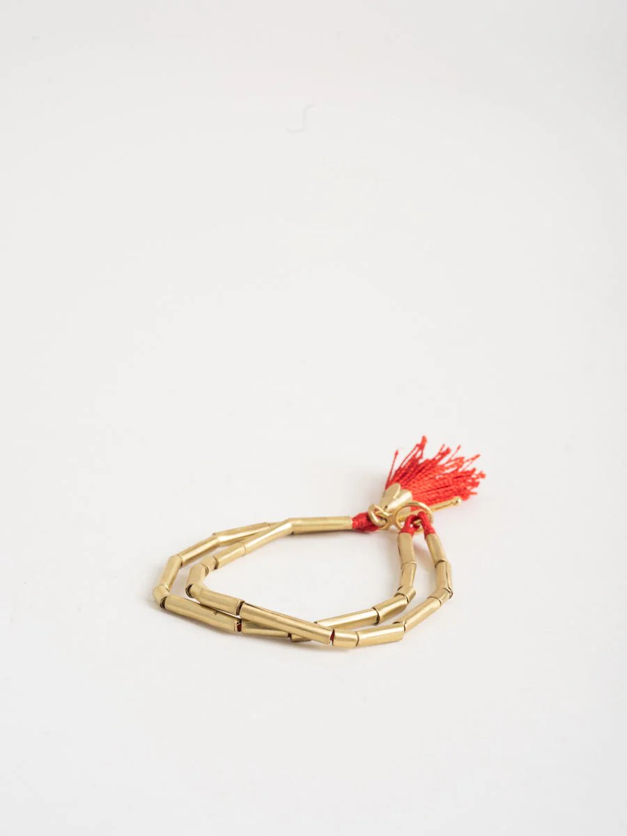red tassel bracelet - Image 2