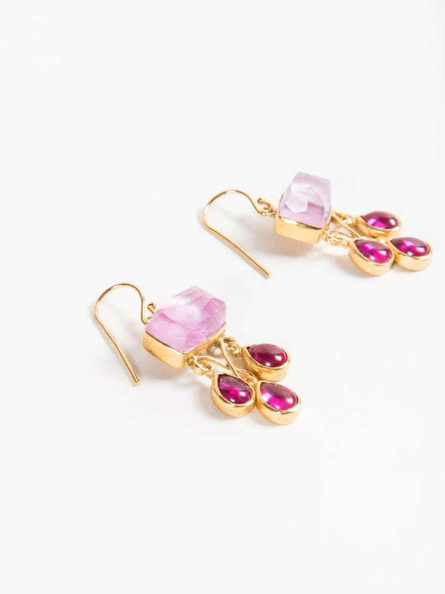 ruby chandelier earrings - Image 2