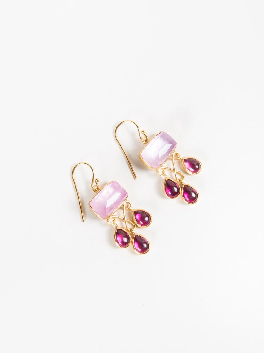 ruby chandelier earrings - Image 3