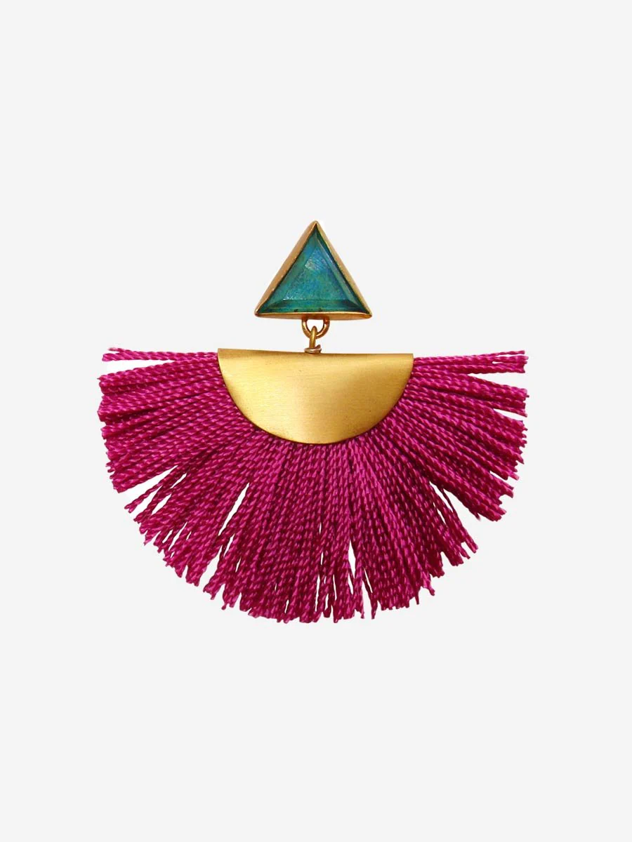 violet mini fan earrings - Image 2