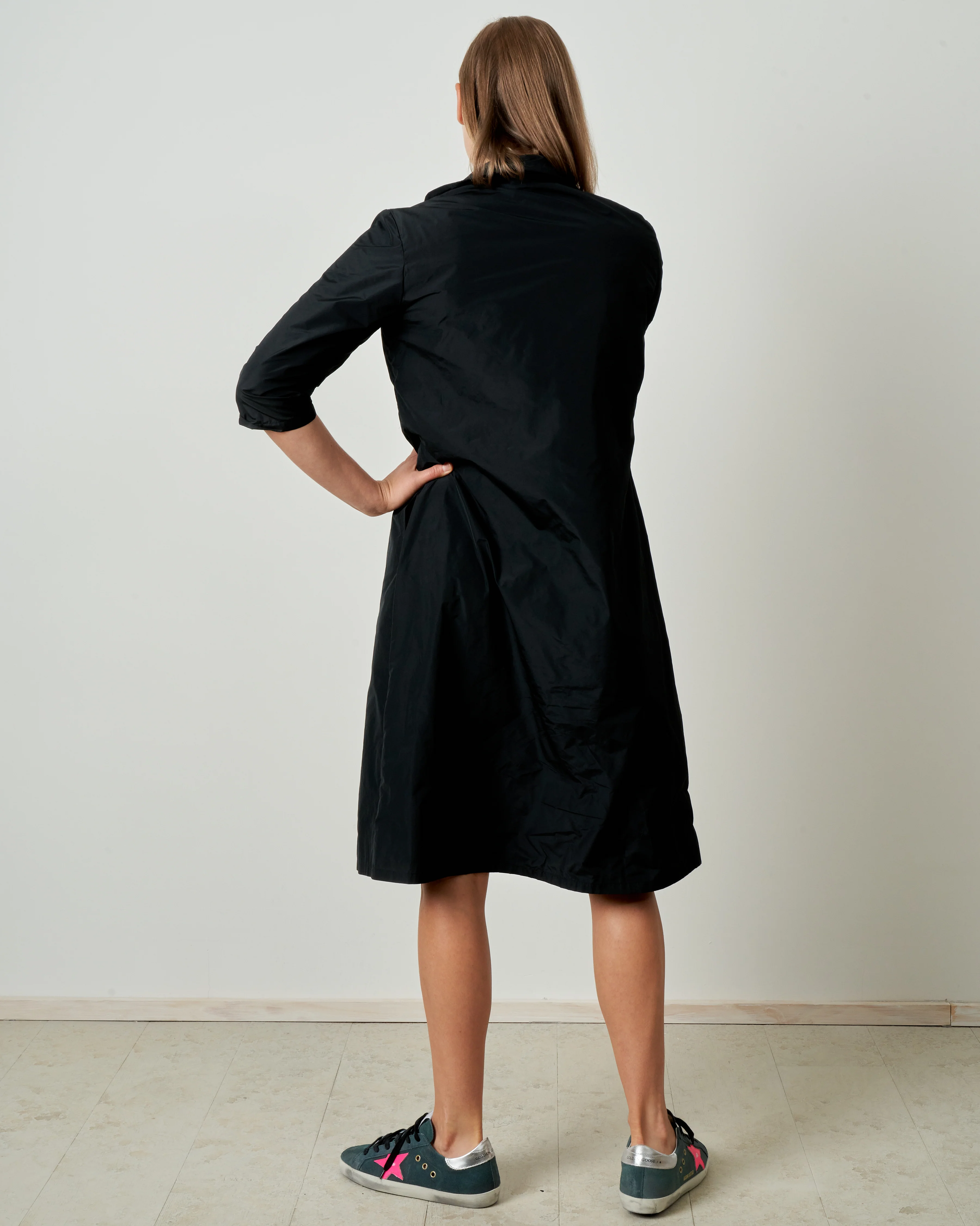 3/4 sleeve dress - black - Image 3