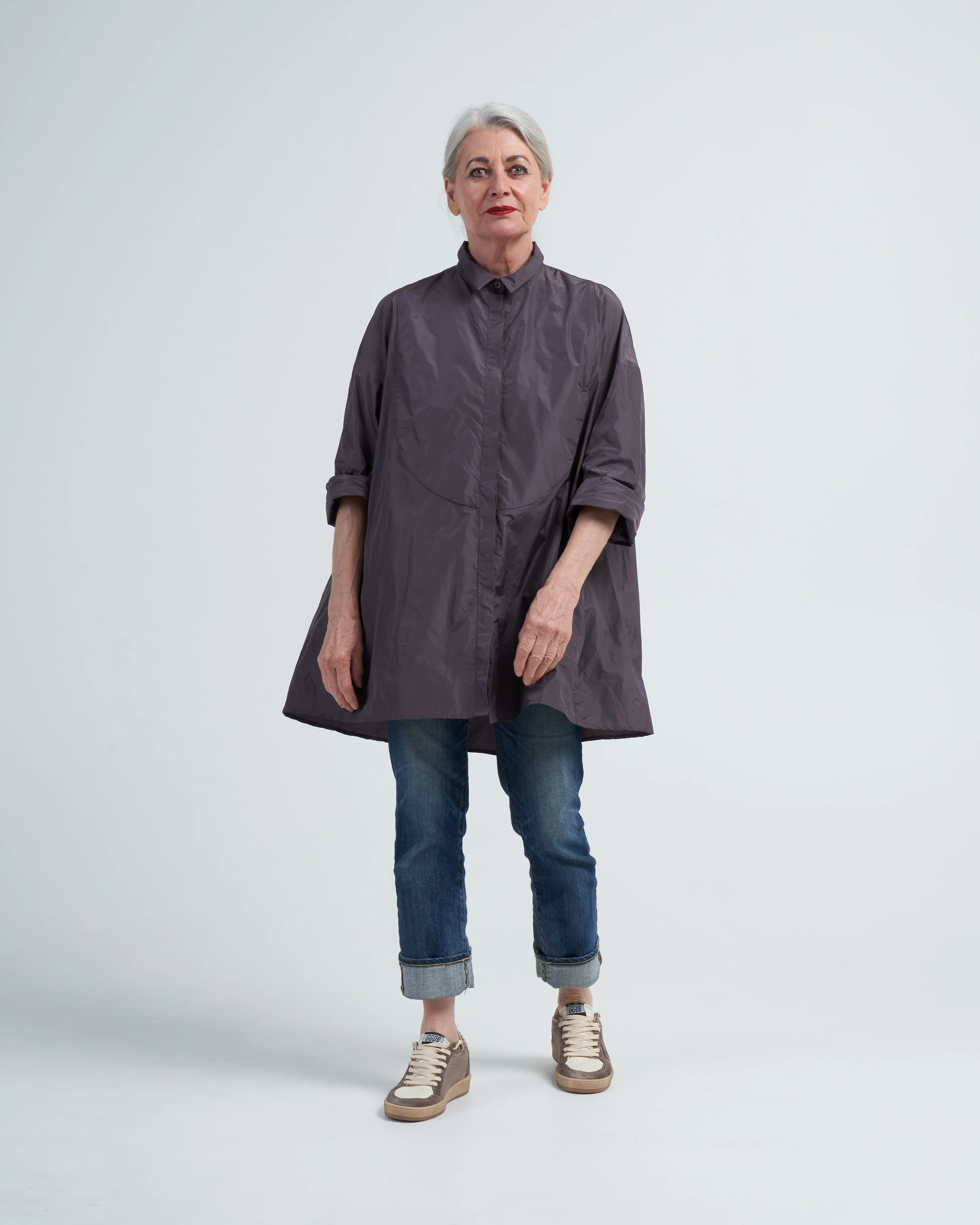 blouse loose - dark mauve - Image 2