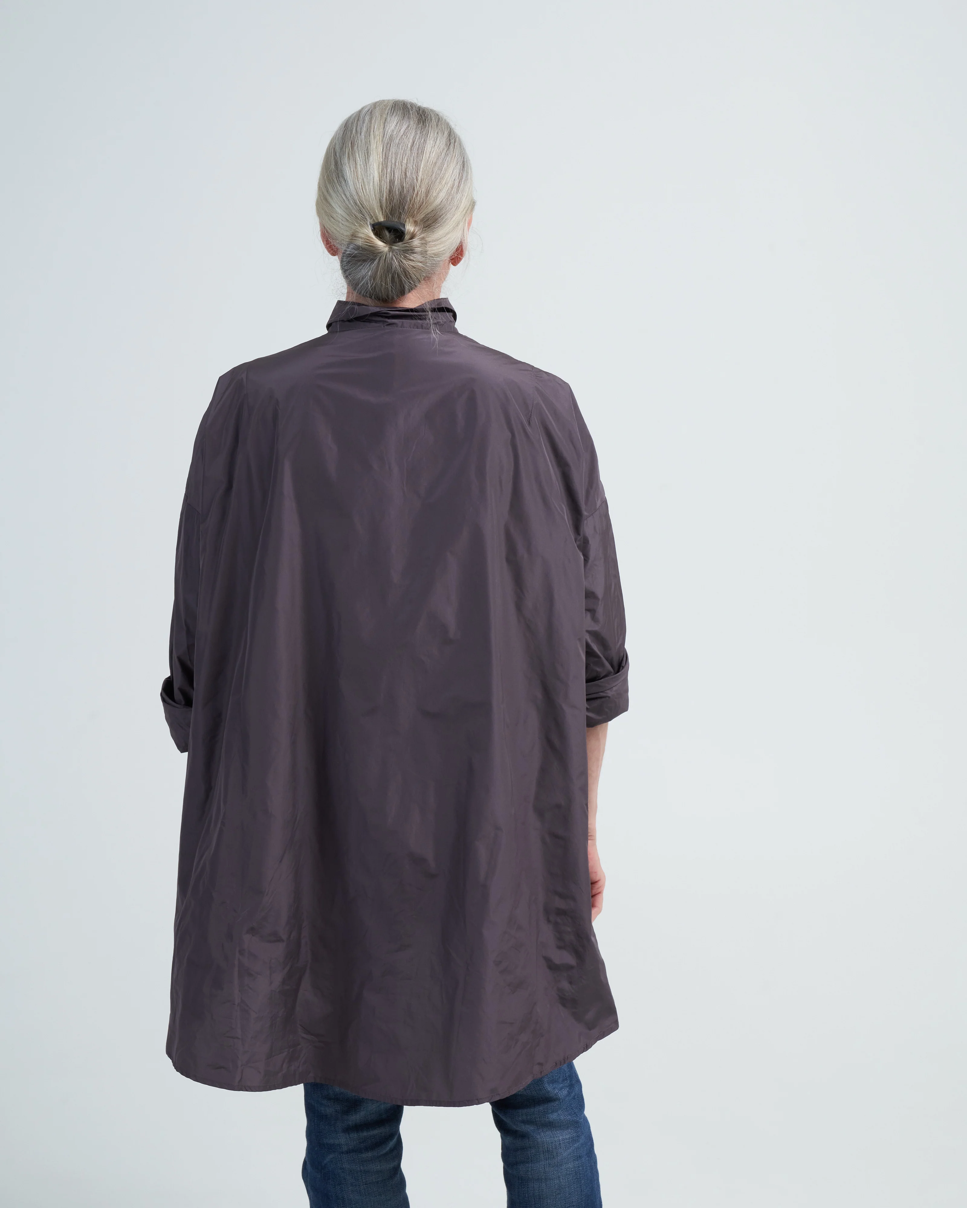 blouse loose - dark mauve - Image 3