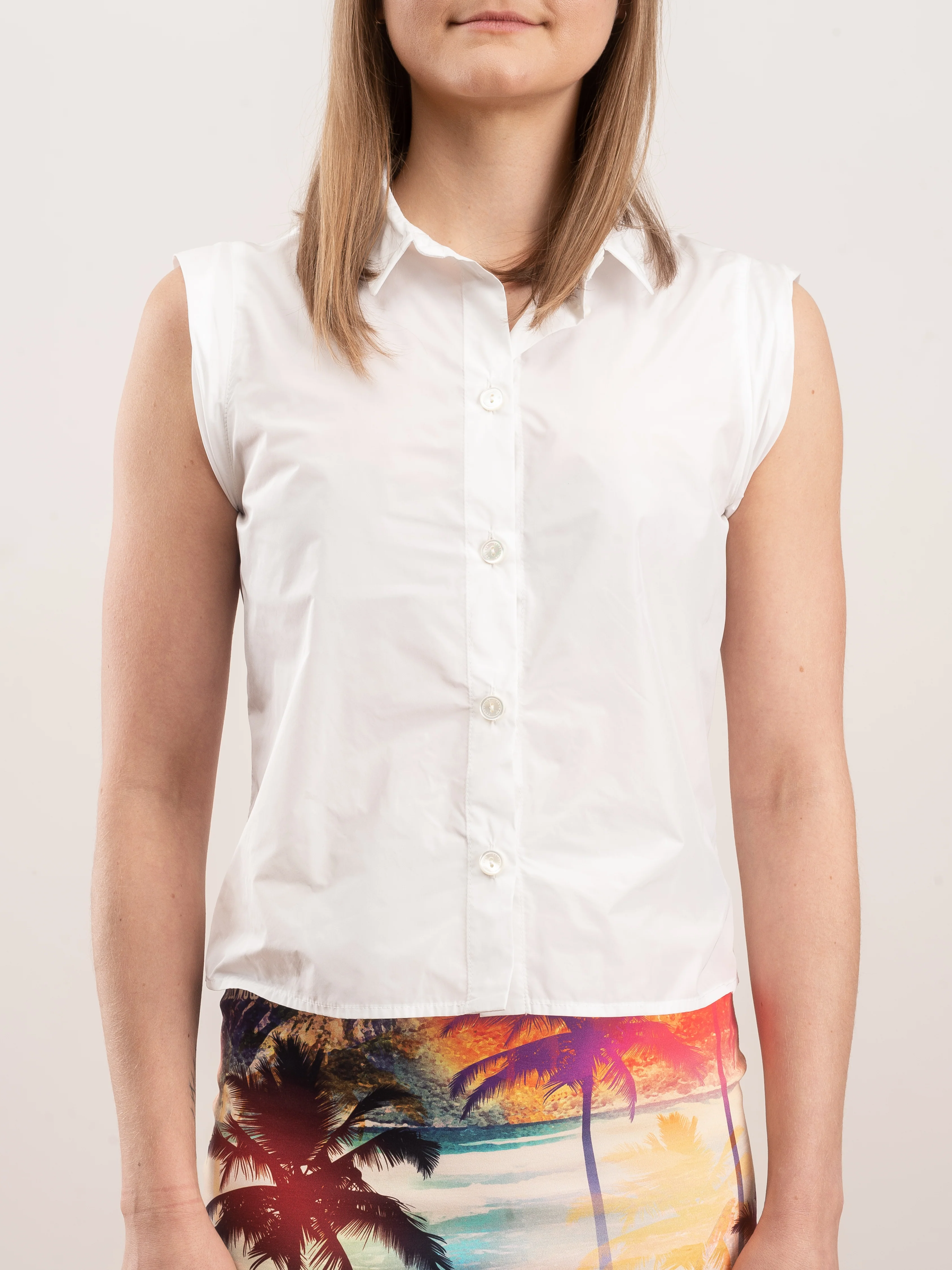 cap sleeve blouse - white - Image 3