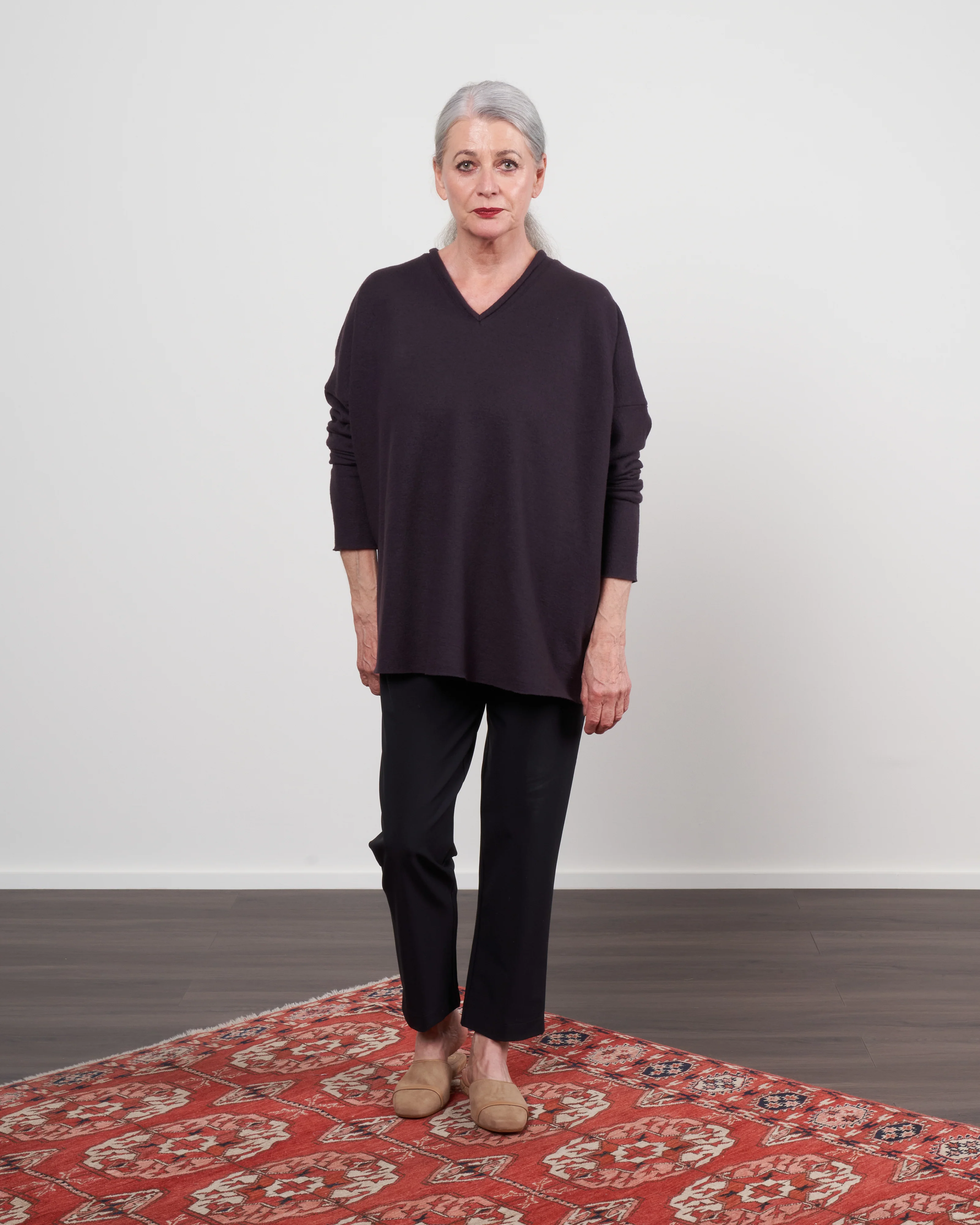 cooked wool v-pulli - balsamico - Image 2